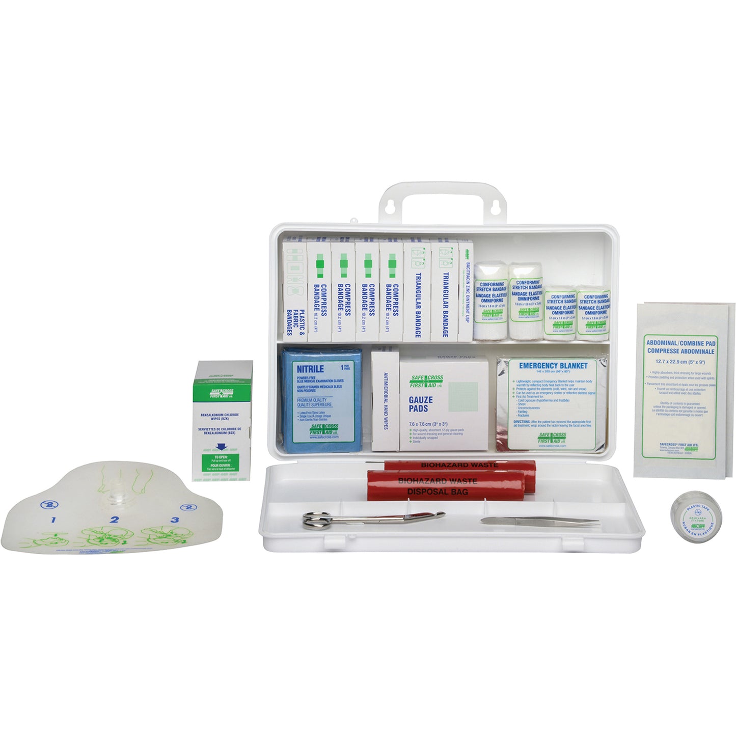 Safecross Basic First Aid Kit, Meets CSA Z1220-17 Type 2 Low-Risk Environment, Medium (26-50 Workers)