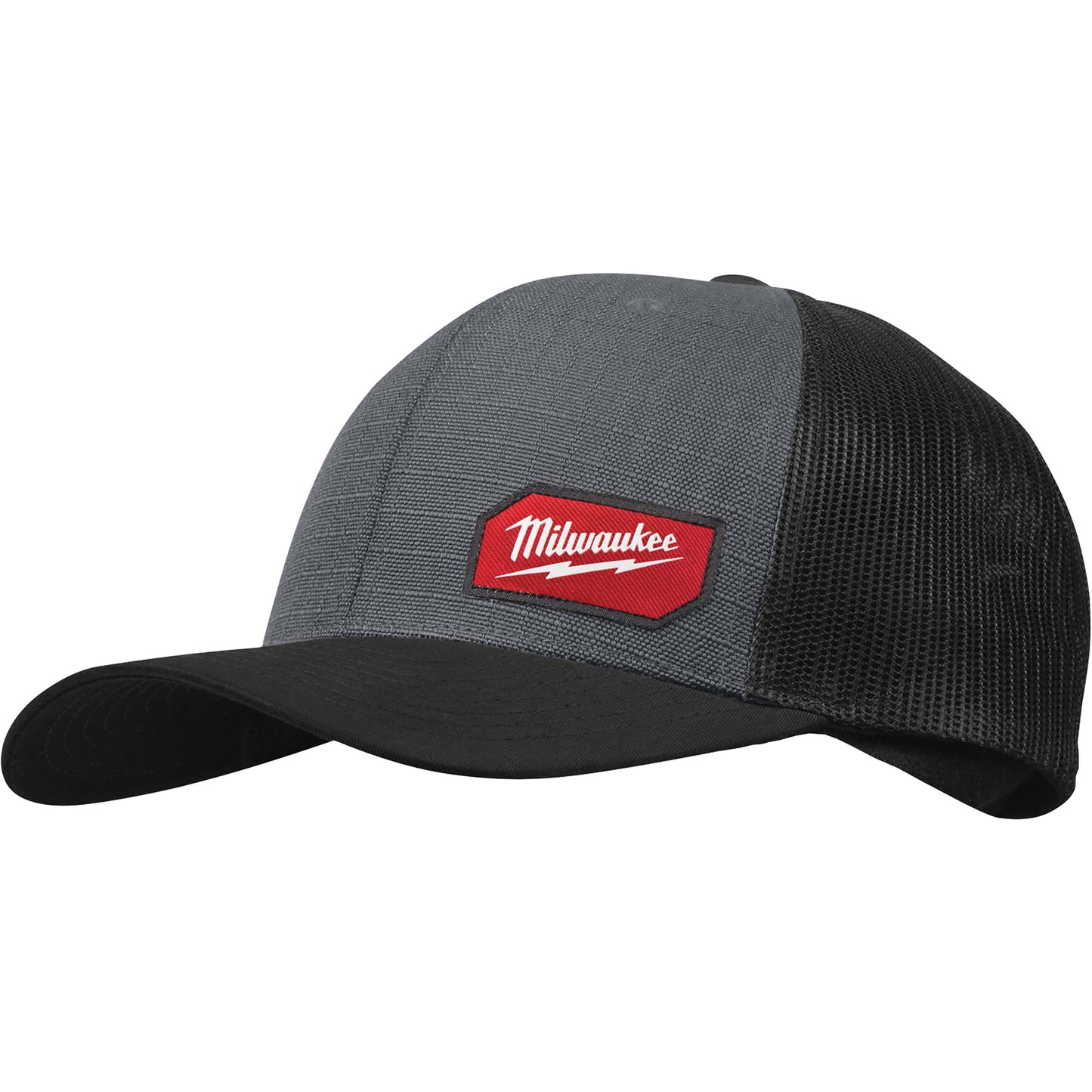 Milwaukee Gridiron™ Snapback Trucker Hat, Grey, Nylon/Poly-Cotton