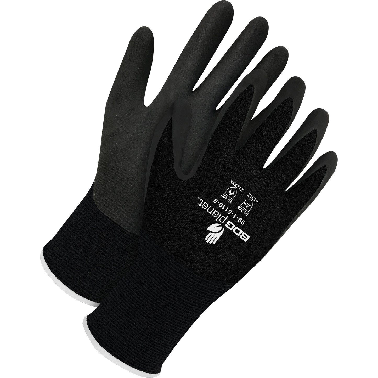 Bob Dale Gloves BDG Planet™ Coated Gloves, 9/Large, Foam Nitrile Coating, 15 Gauge, Nylon/Spandex Shell
