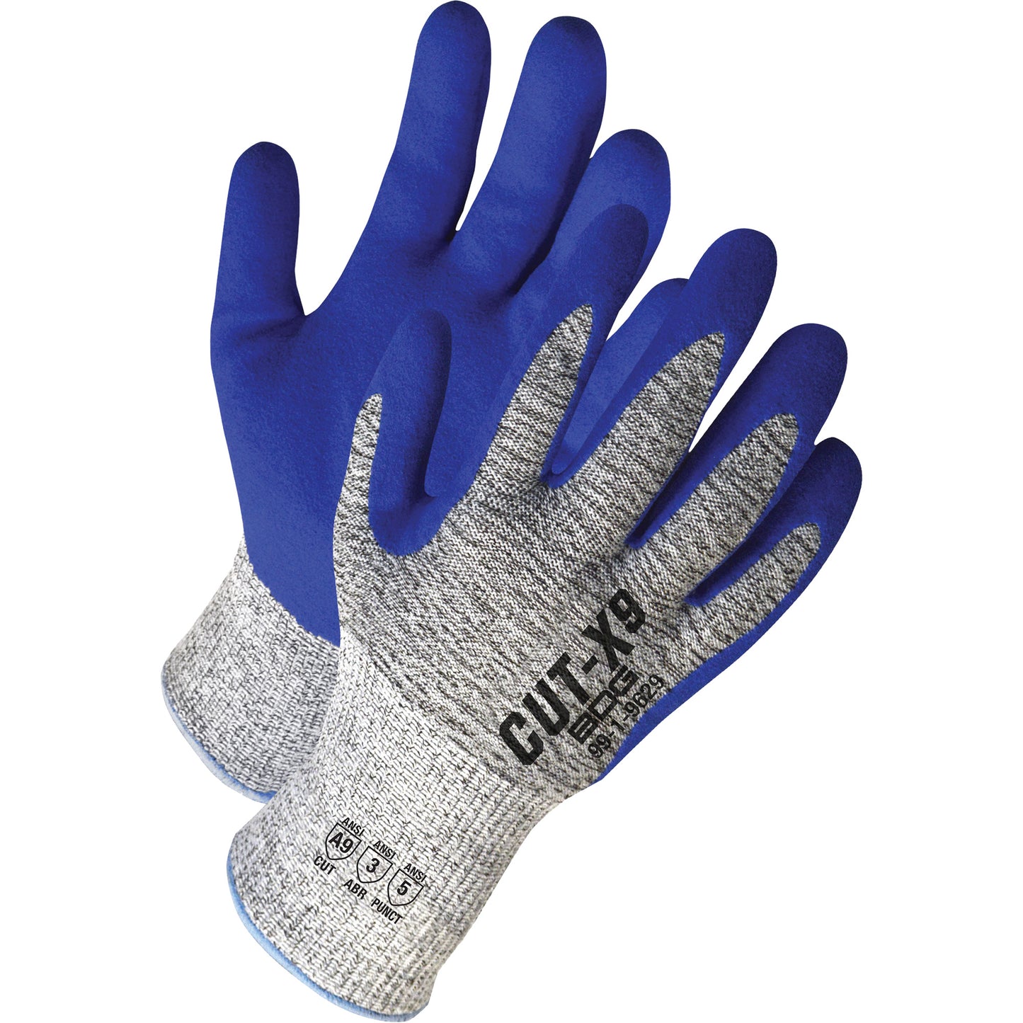 Bob Dale Gloves Cut-X™ Coated Cut-Resistant Gloves, Size Small/7, 13 Gauge, Nitrile Coated, HPPE Shell, ASTM ANSI Level A9