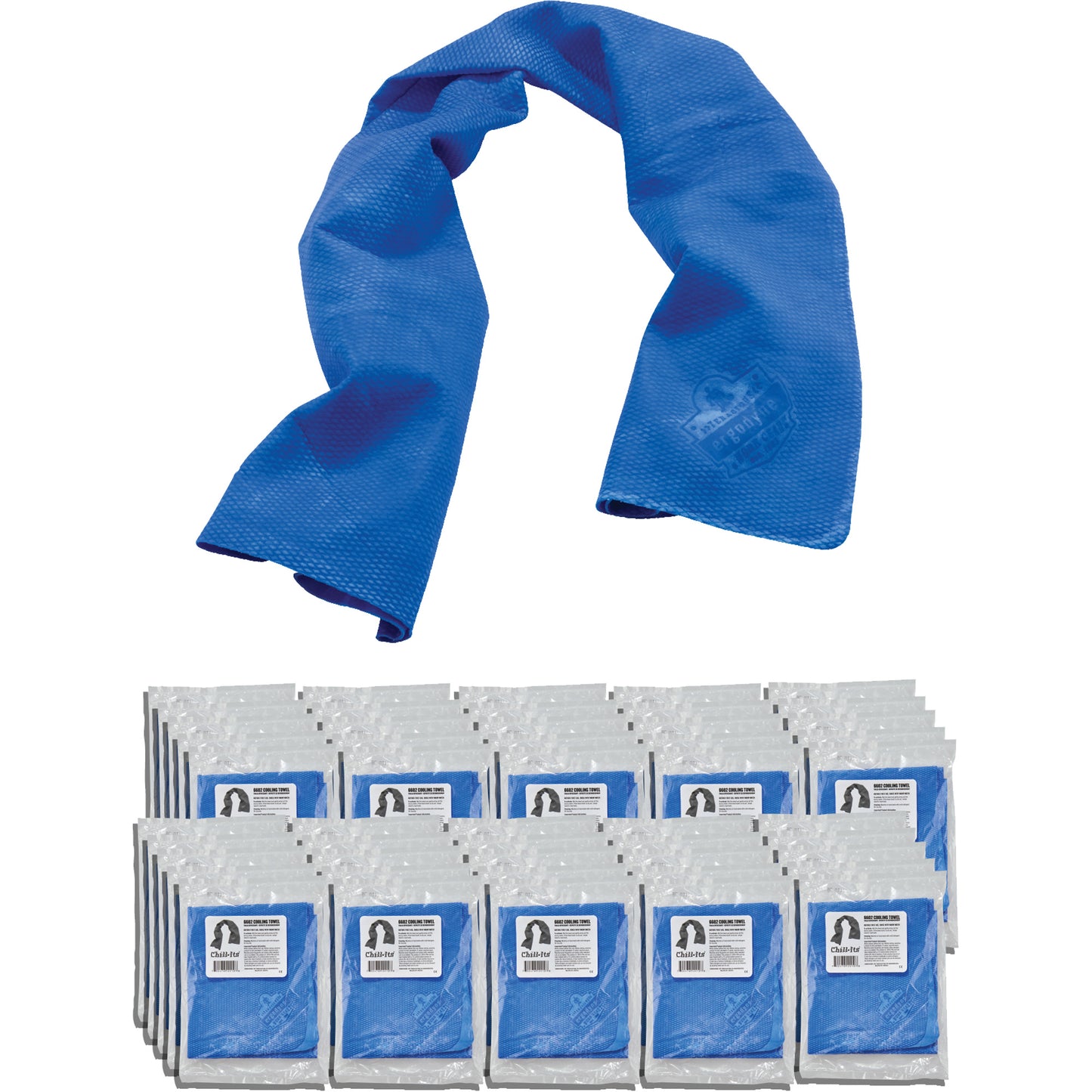 Ergodyne Chill-Its 6602 Evaporative Cooling Towel, Blue