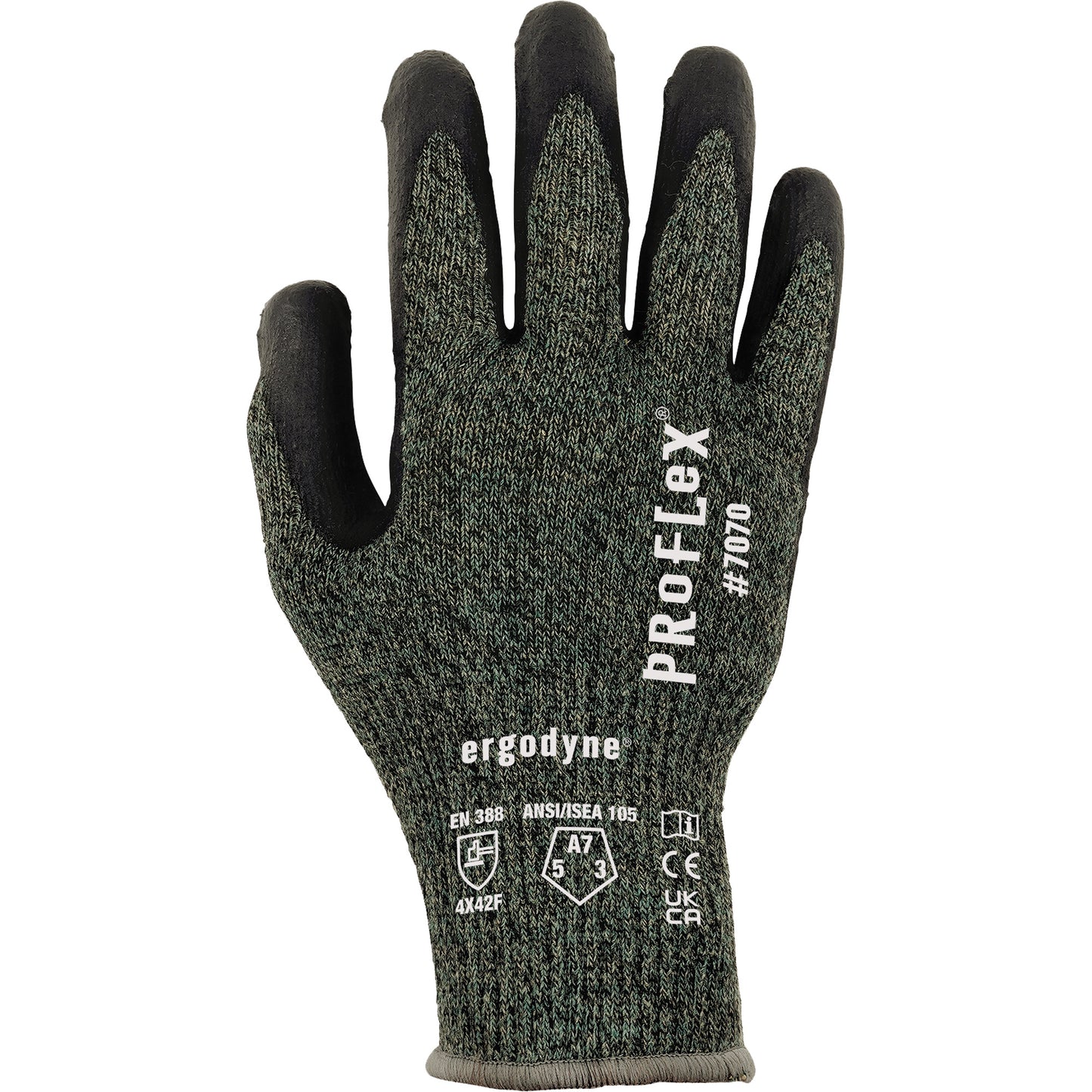 Ergodyne ProFlex 7070 Nitrile Coated Cut-Resistant Gloves, Size 2X-Large, 13 Gauge, Nitrile Coated, Aramid Shell, ASTM ANSI Level A7/EN 388 Level F