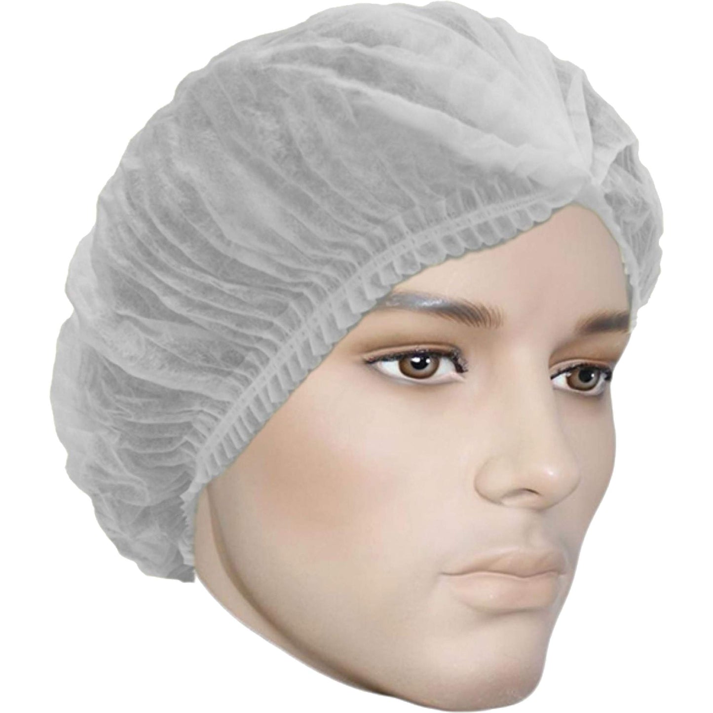 Ronco Cova-Cap Pleated Bouffant Cap, Polypropylene, 21", White