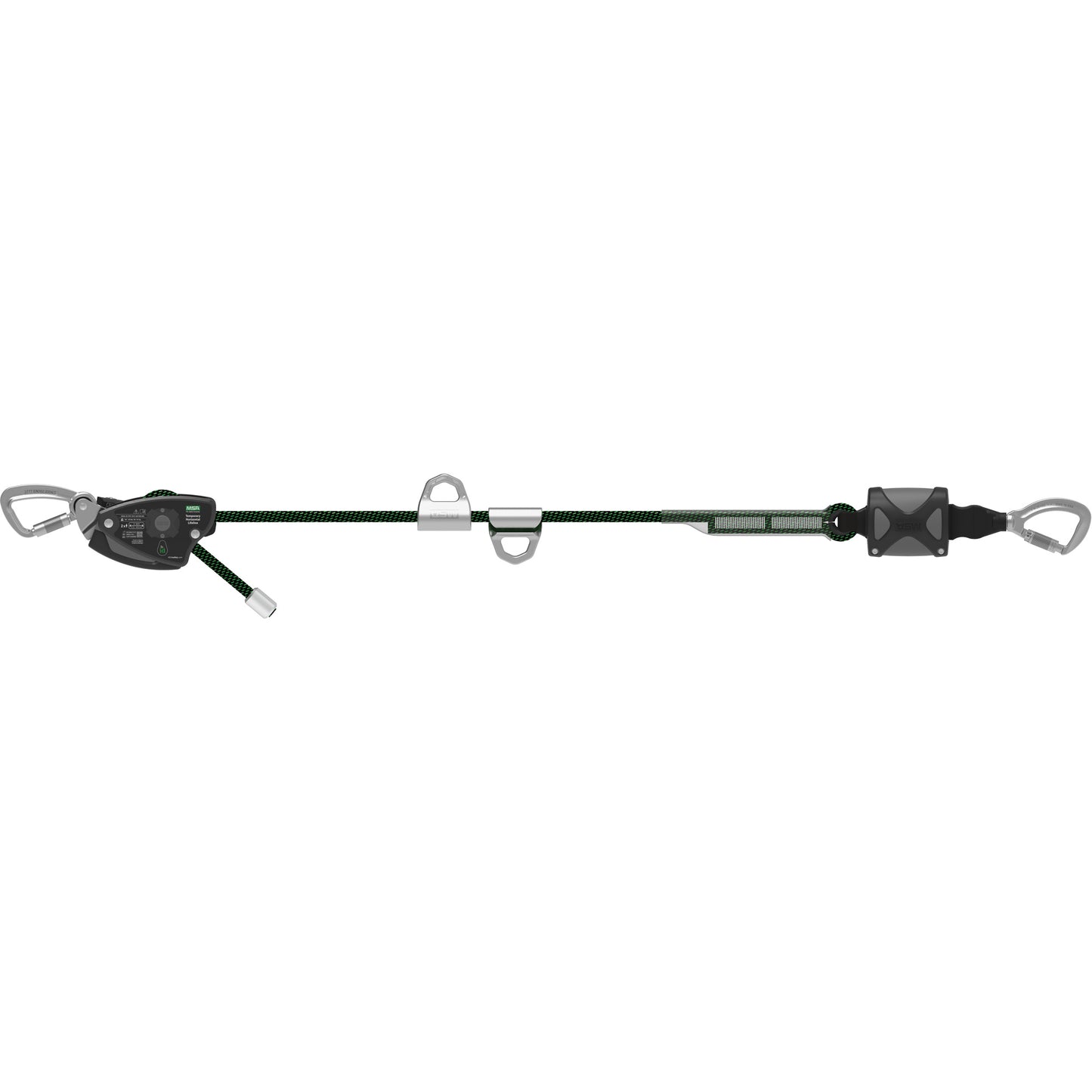 MSA 60' Rope Temporary Horizontal Lifeline, Kernmantle
