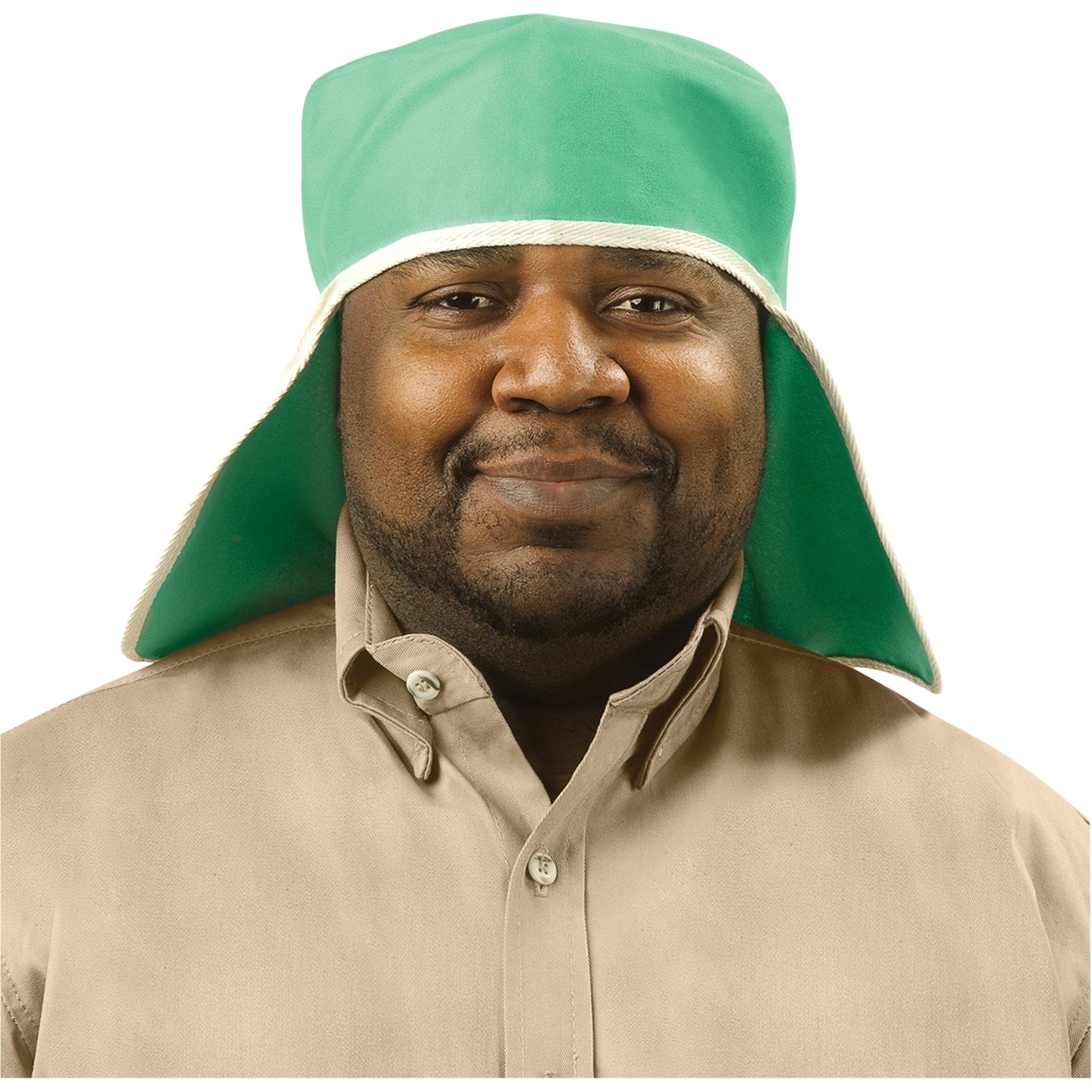 Weldlite™ Welding Cap With Neck Drape, One Size, Green