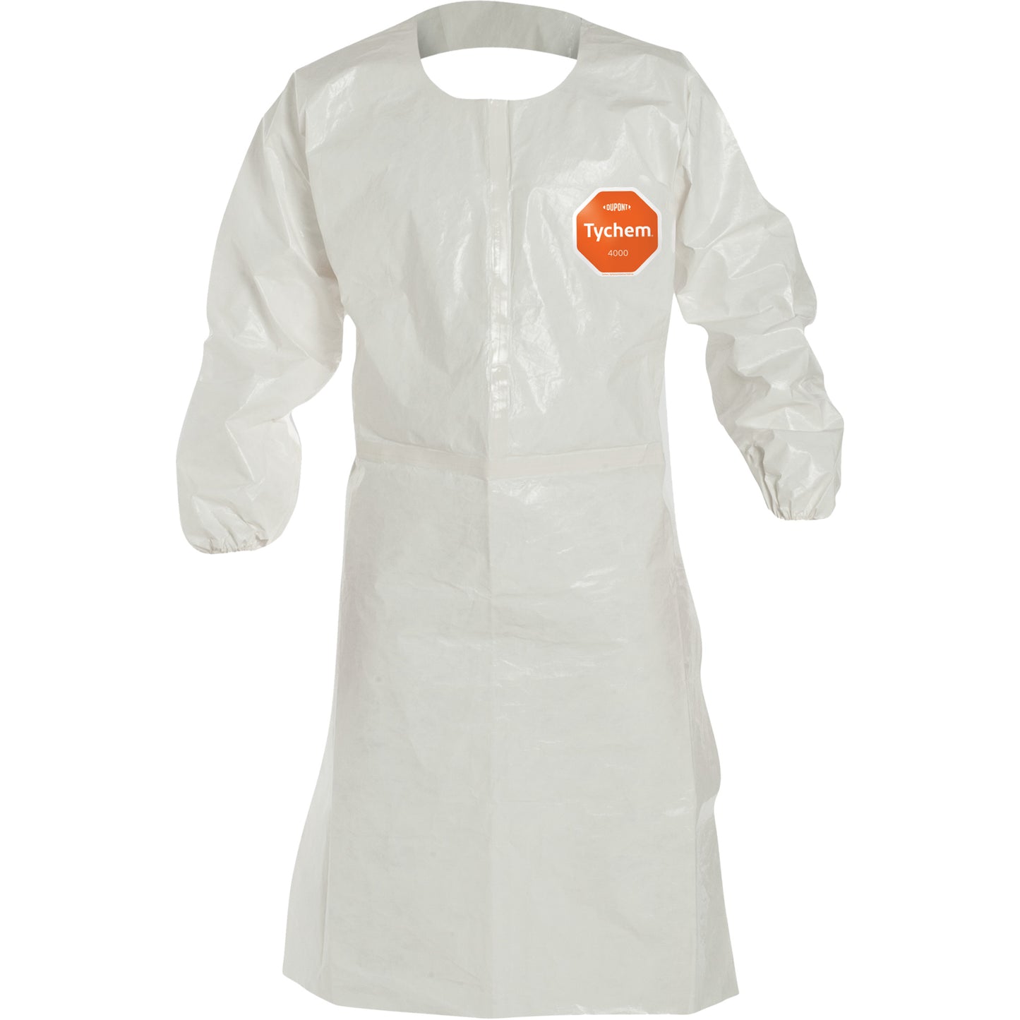 Dupont Personal Protection Disposable Sleeved Apron, Tychem® 4000, White, 44" L