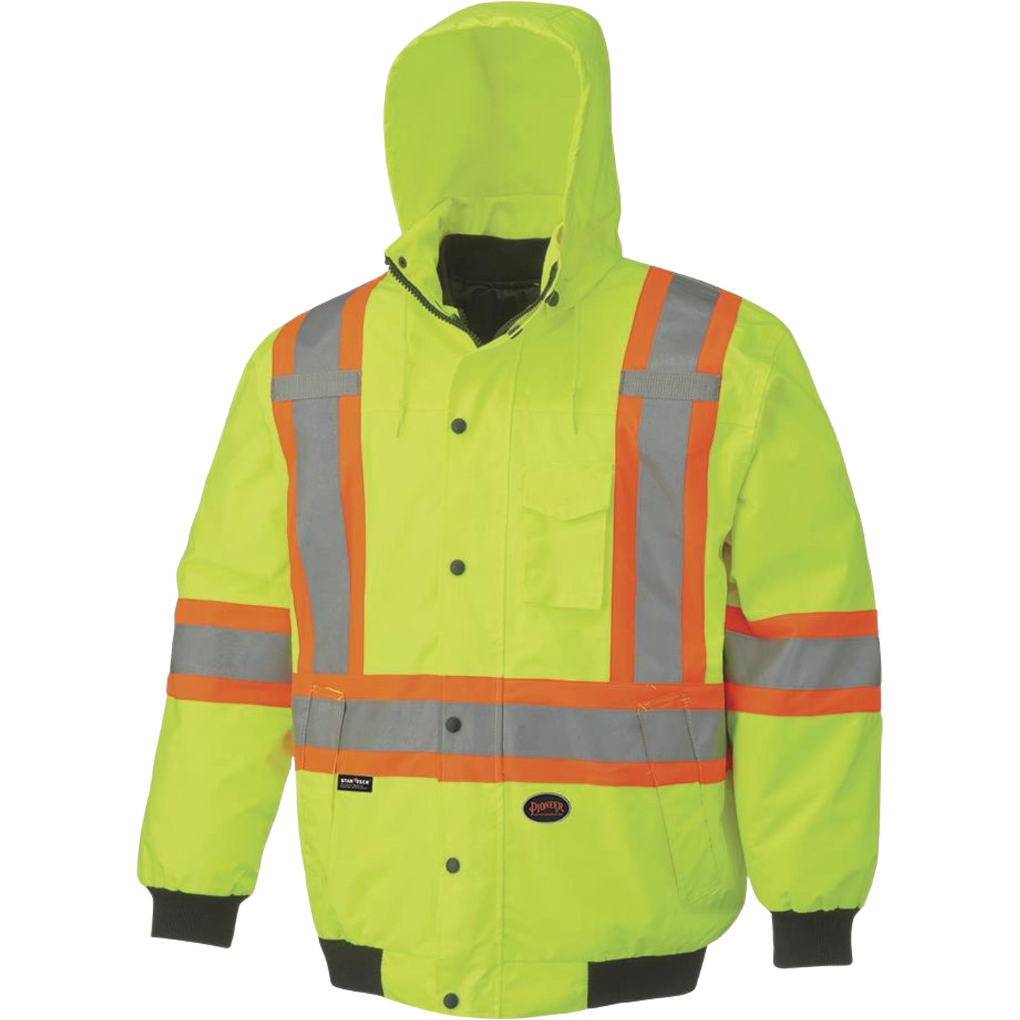 Pioneer 5023 Waterproof 7-in-1 Bomber Jacket, Polyester, High Visibility Lime-Yellow, X-Small