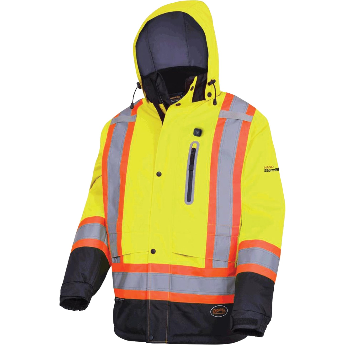 Pioneer 5408 Waterproof Heated Insulated Jacket, Men's, X-Large, High Visibility Lime-Yellow