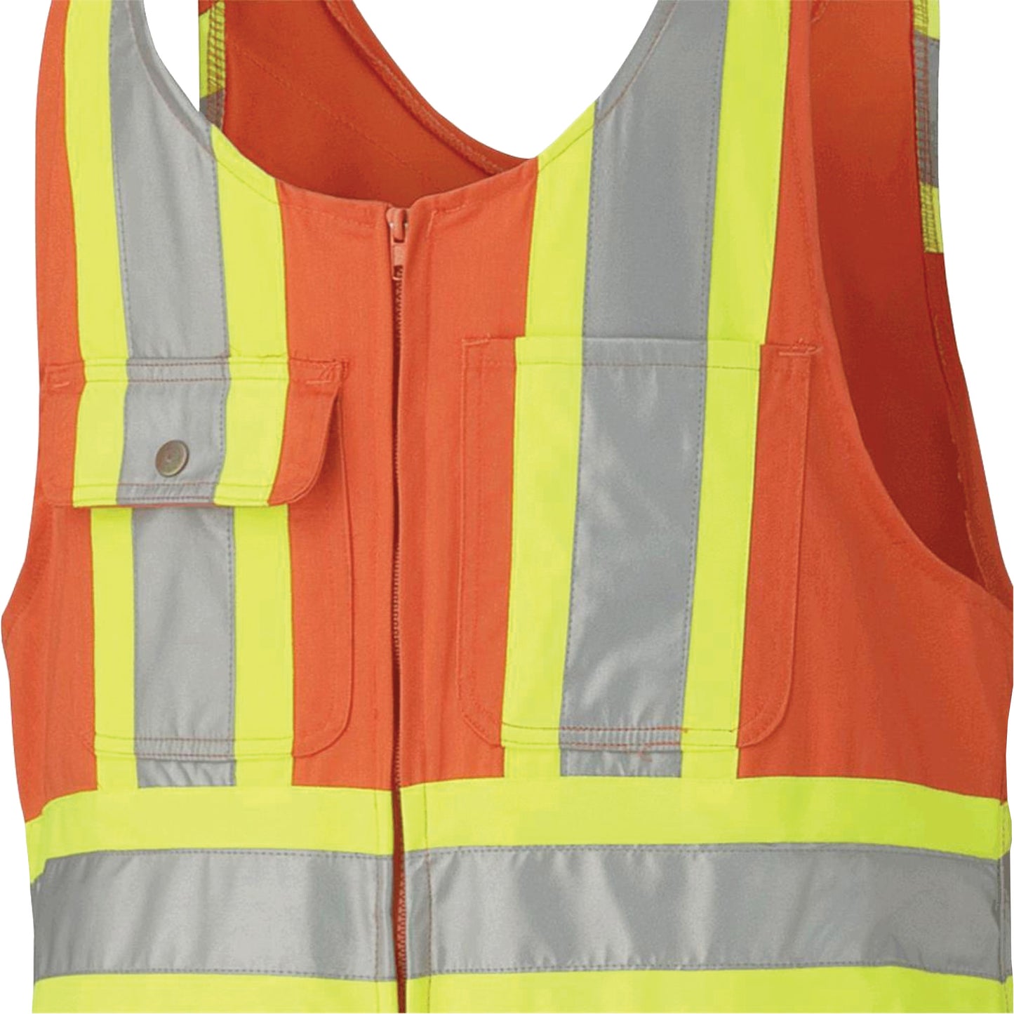 Pioneer 6617Z Safety Overalls with Leg Zippers, Poly-Cotton, 44, High Visibility Orange