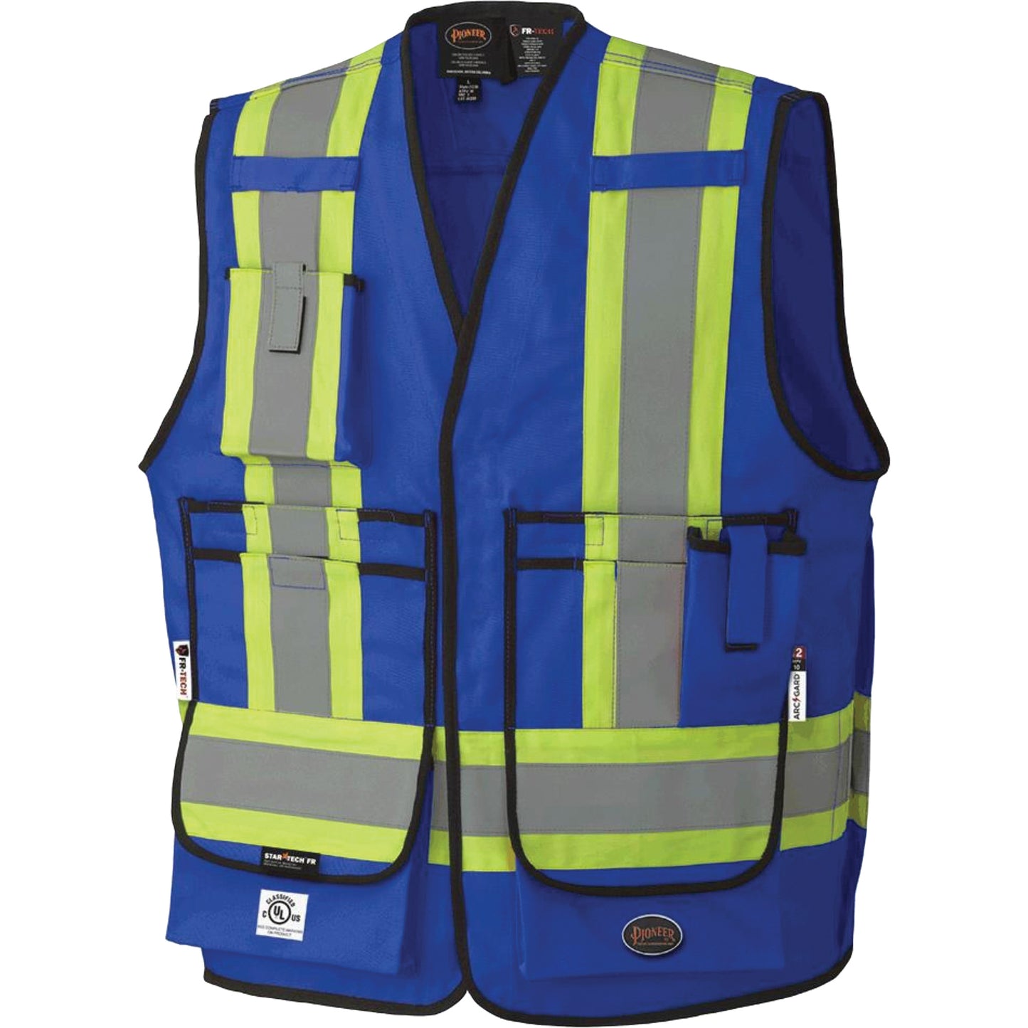 Pioneer 7733 FR-Tech® Flame-Resistant Arc Surveyor's Vest, X-Large, Royal Blue, 9.7 cal/cm²
