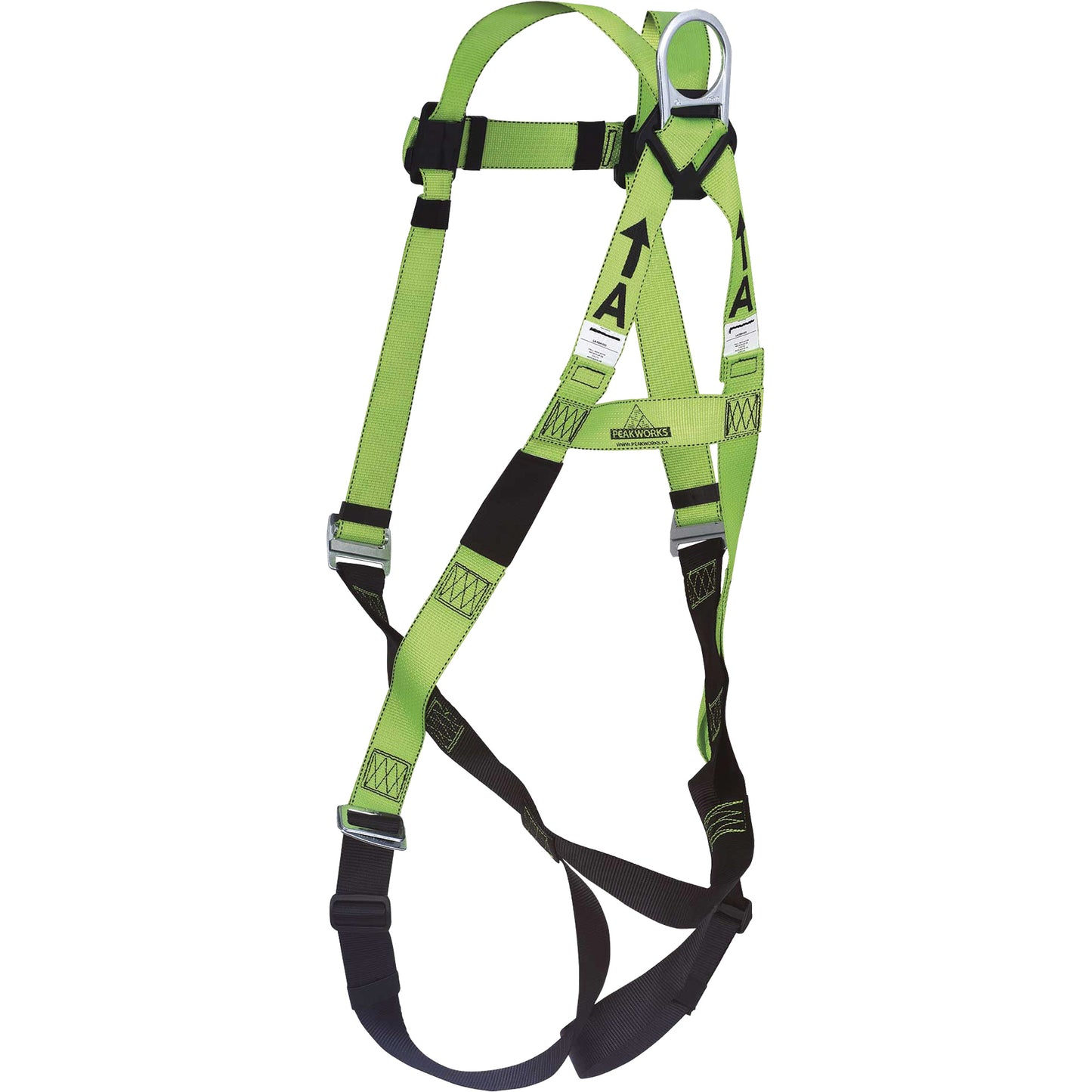 Peakworks FBH-10000A Contractor Series Safety Harness, CSA Certified, Class A, 400 lbs. Cap.