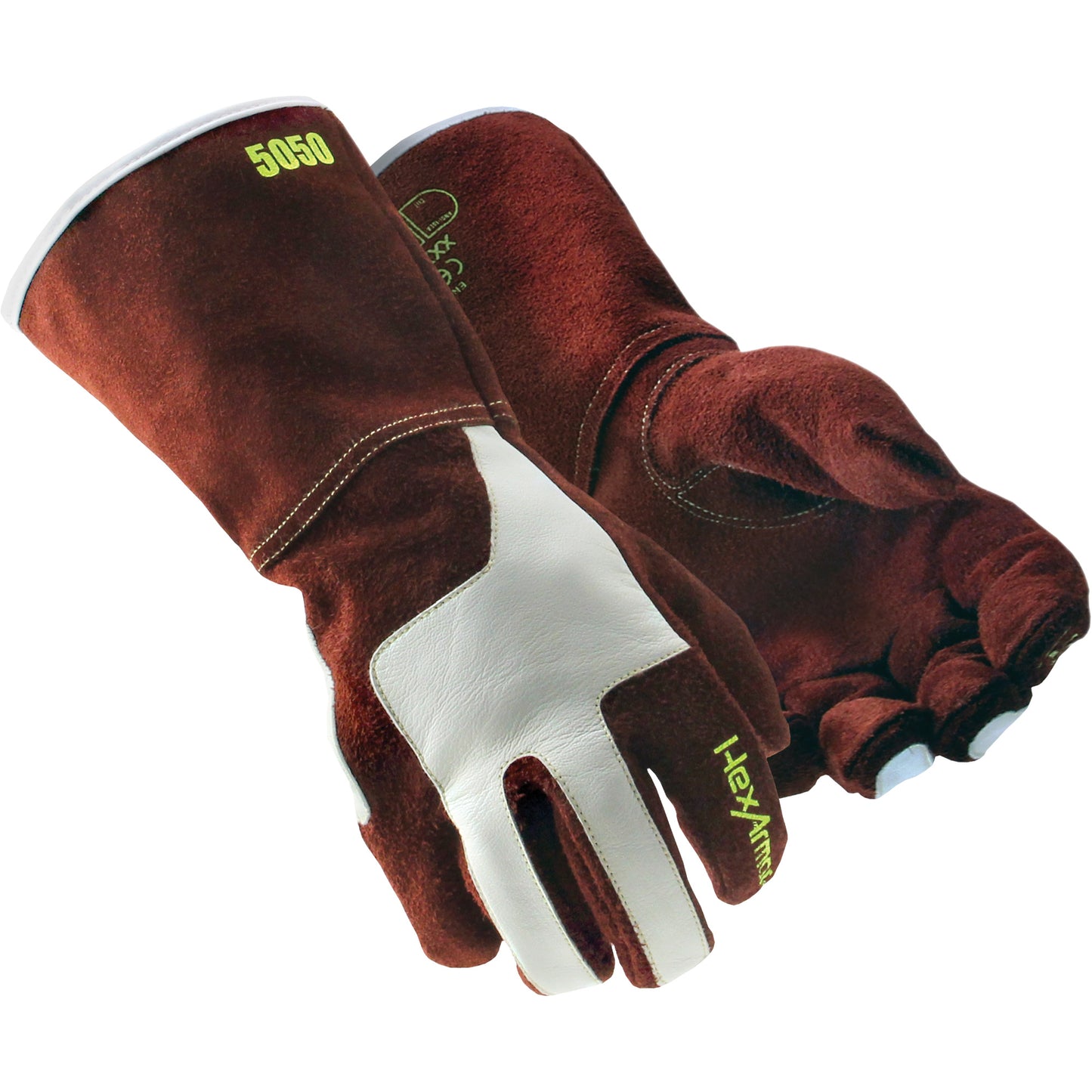 Hexarmor HeatArmor® 5050 Welding Gloves, Split Cowhide, Size Small/7