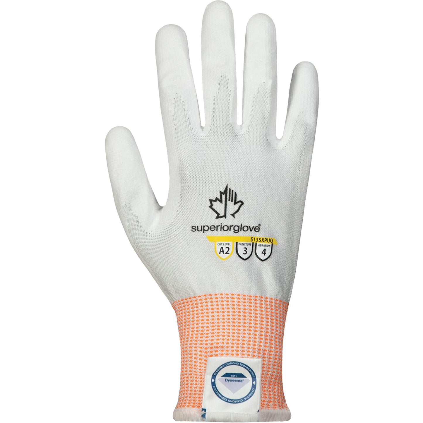 Superior Glove Works Ltd. Superior Touch® Gloves, Size Small/7, 13 Gauge, Polyurethane Coated, Dyneema® Shell, ASTM ANSI Level A2