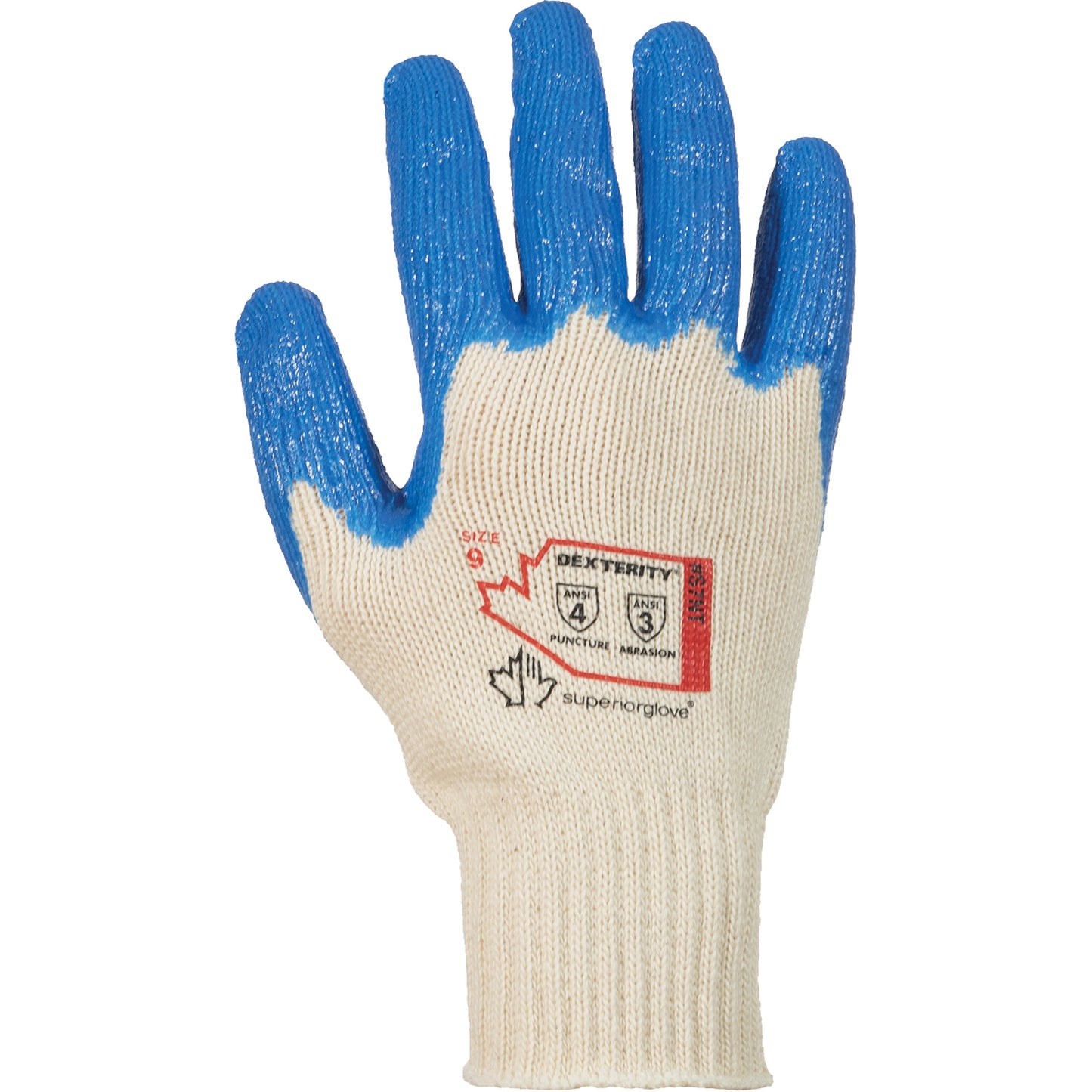 Superior Glove Works Ltd. Puncture-Resistant General-Purpose Gloves, 9/Large, Nitrile Coating, 7 Gauge, Nylon/Cotton Shell