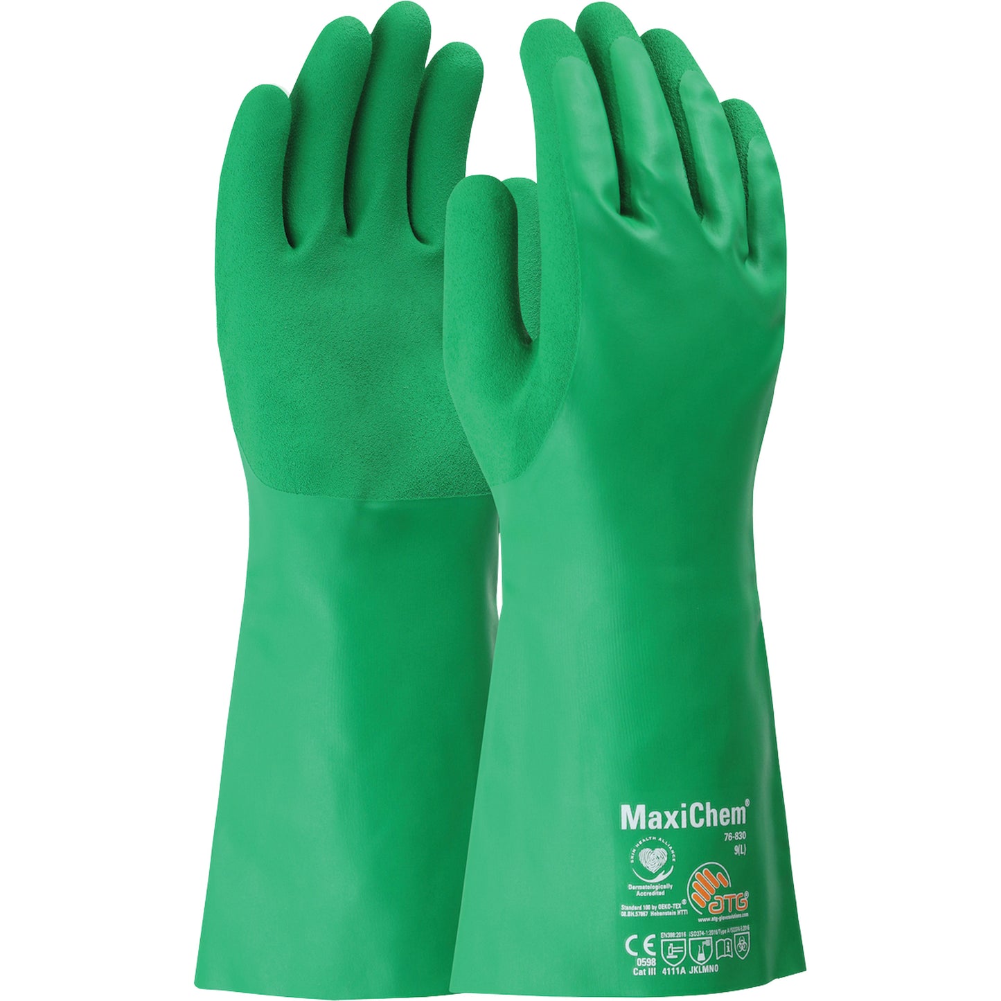 Protective Industrial Products ATG MaxiChem® Chemical-Resistant Gloves, Size X-Large, 14" L, Nitrile