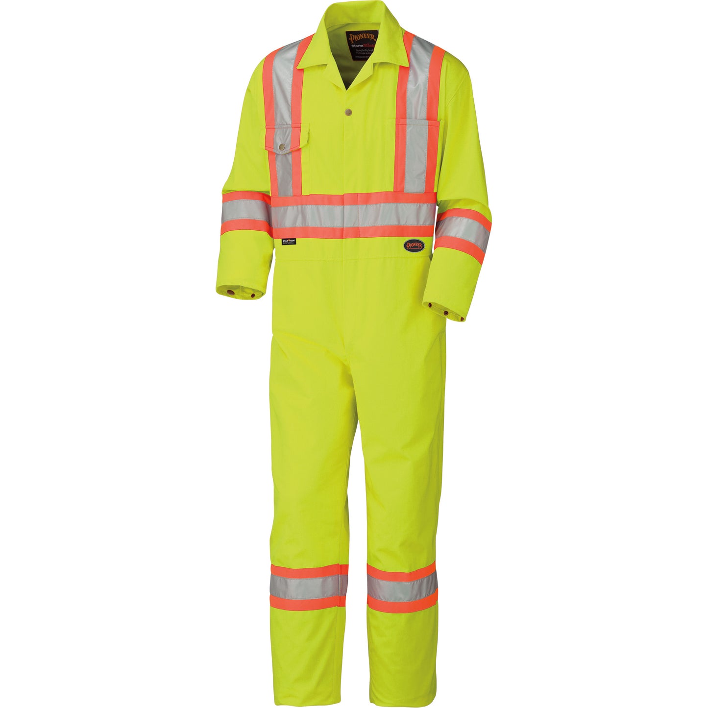 Pioneer 5512T High-Visibility Coveralls, 52 (Tall), High Visibility Lime-Yellow
