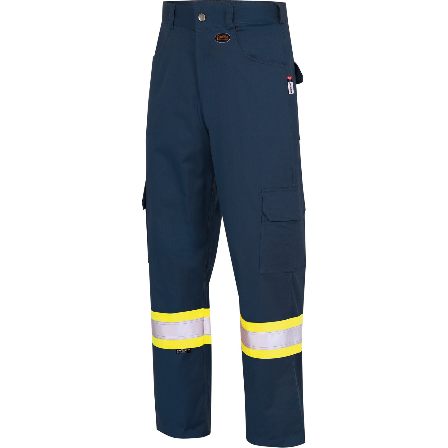 Pioneer 7764 FR-Tech® High Visibility 88/12 FR/Arc Rated Safety Cargo Pants, 38, x 32, Navy Blue