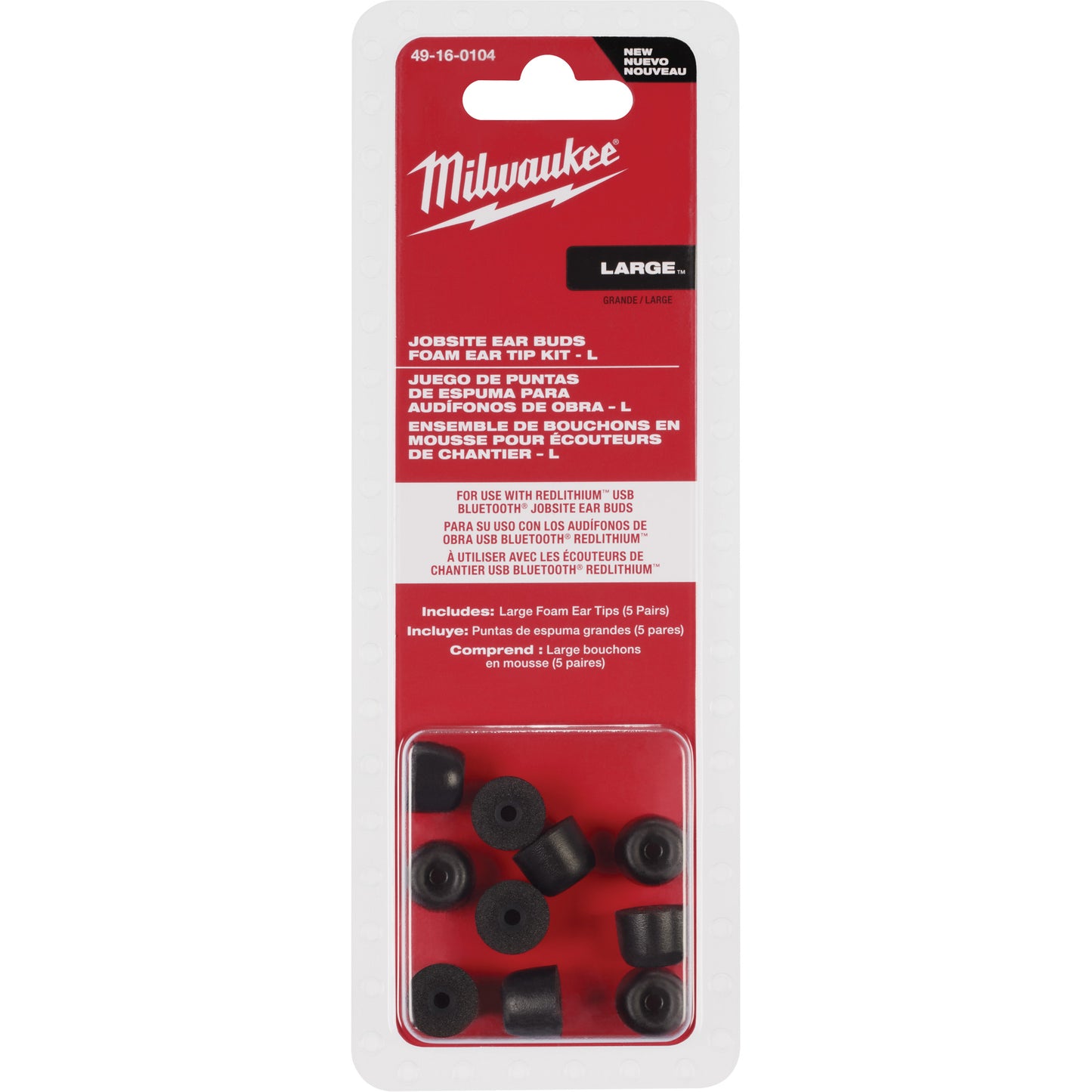 Milwaukee Large Jobsite Ear Buds Ear Tip Kits