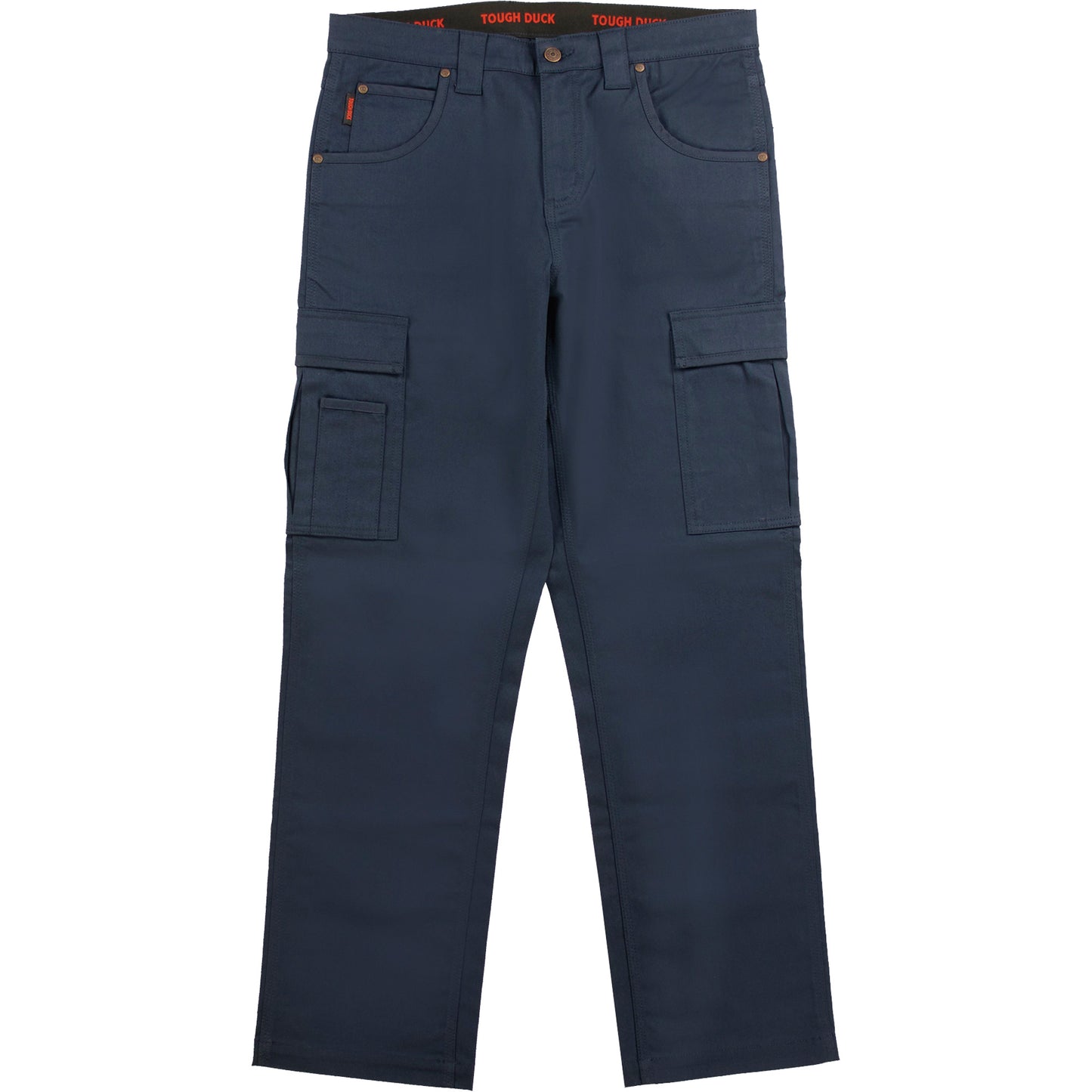 Tough Duck WP101 Work Pants, Cotton/Spandex, Navy Blue, Size 14, 32 Inseam