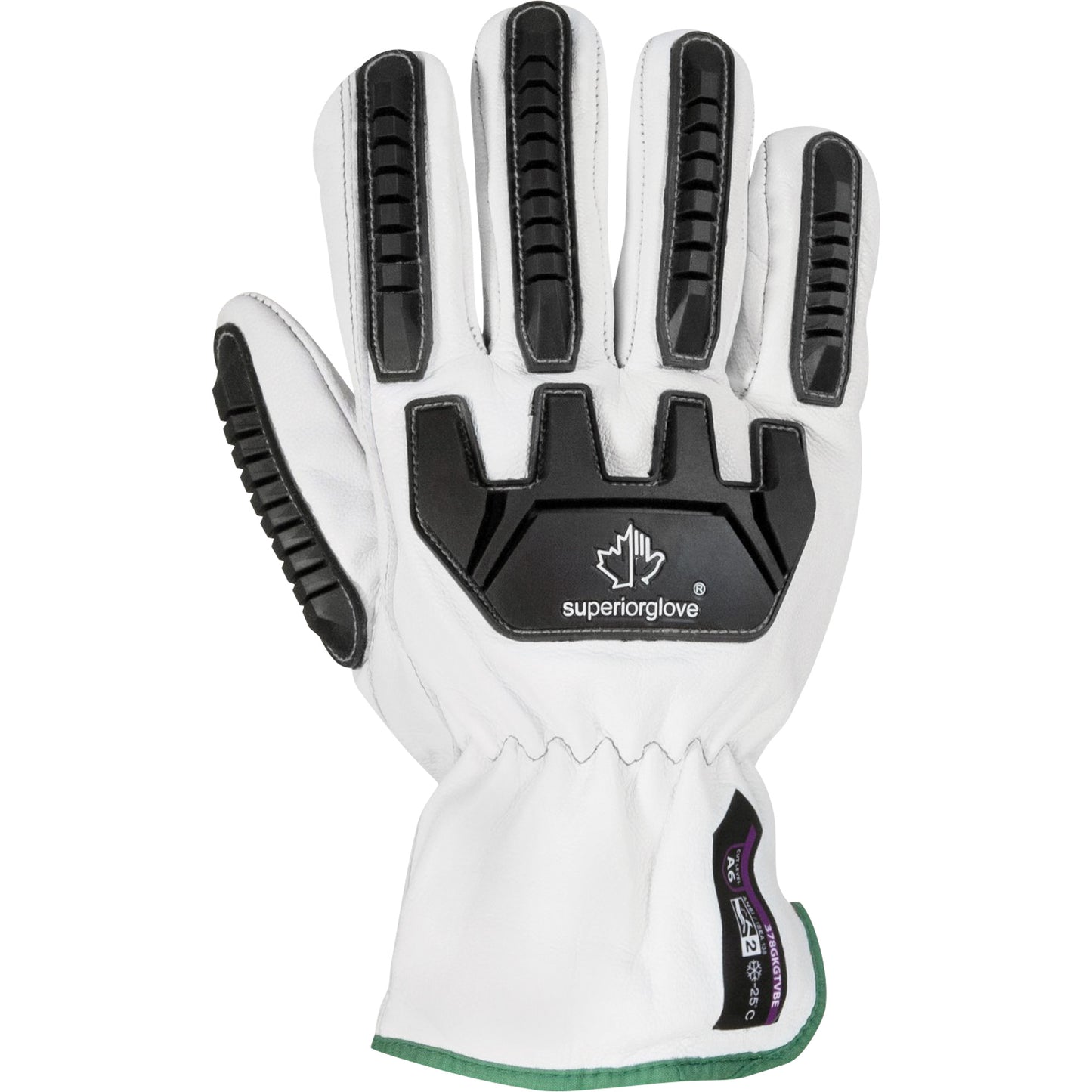 Superior Glove Works Ltd. Endura® 378GKGTVBE Vibration-Dampening Driver's Winter Gloves, Size 2X-Large, Goatskin/TenActiv™ Shell, ASTM ANSI Level A6