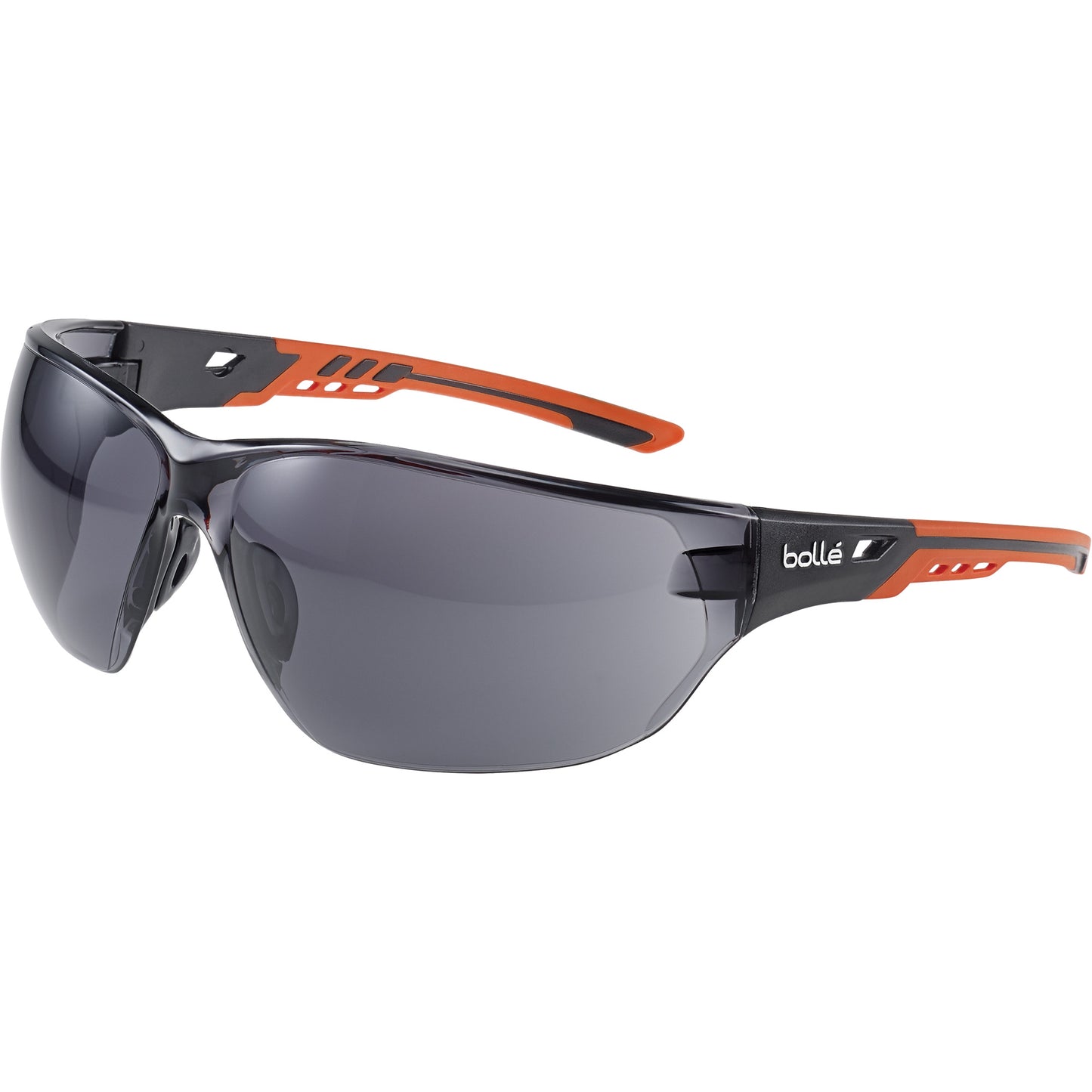 Bollé Safety NESS+ Wraparound Safety Glasses, Smoke Lens, Anti-Fog/Anti-Scratch