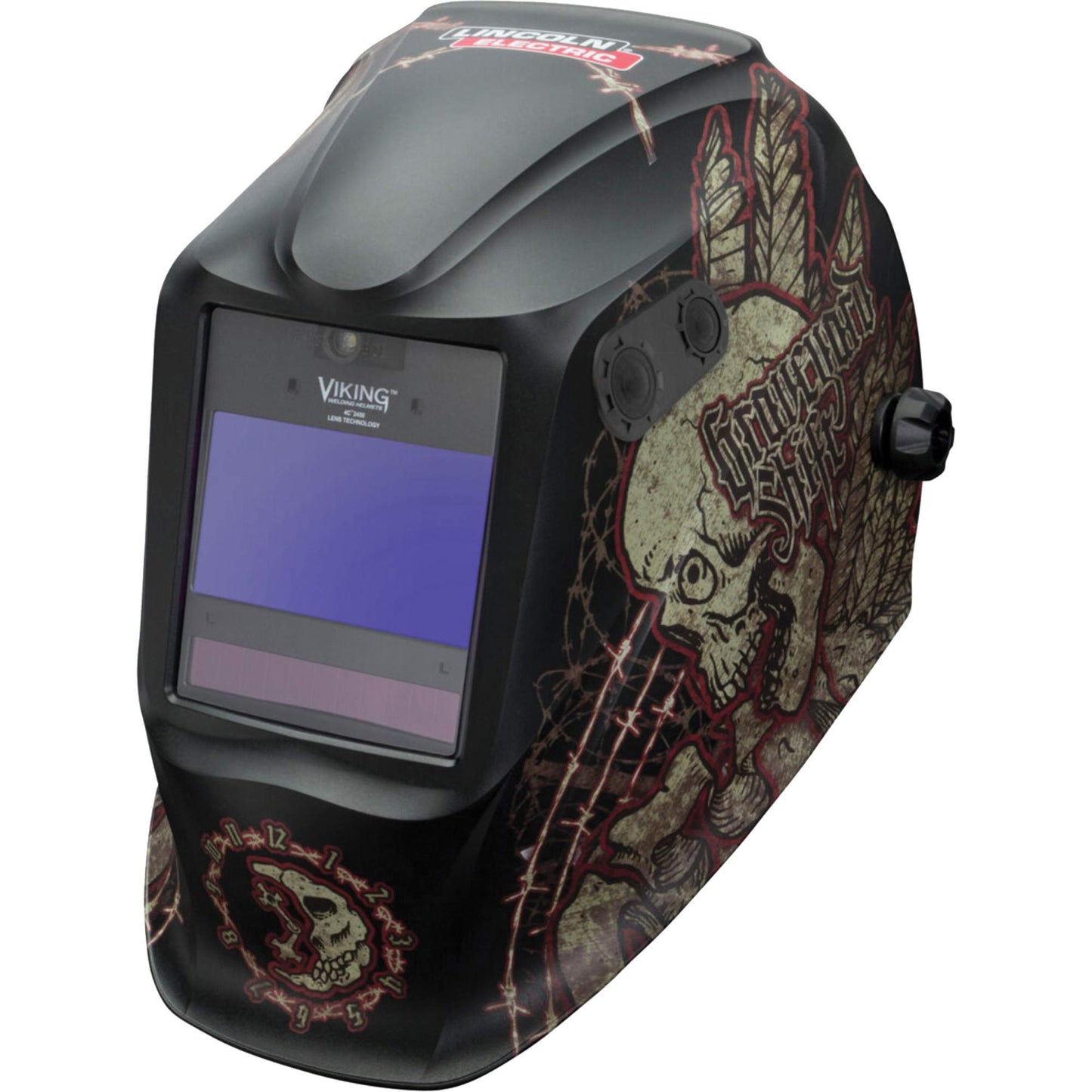 VIKING™ 2450 ADV Series Graveyard Shift® Helmet, 3.82" L x 2.44" W View Area, 5 - 13 Shade Range