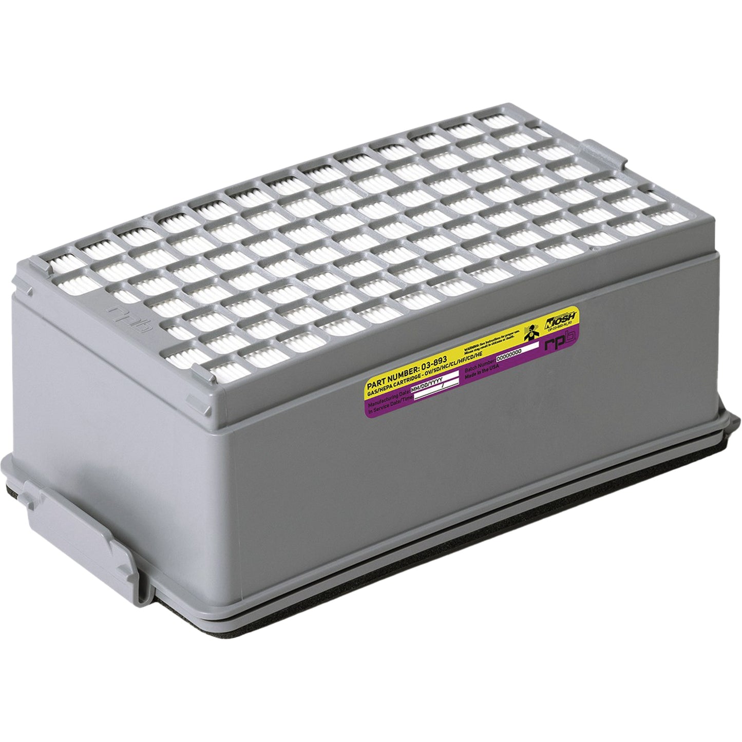 GVS PX5 Combination HEPA OV/AG Gas Cartridge, Acid Gas/Multi Gas/Organic Vapour