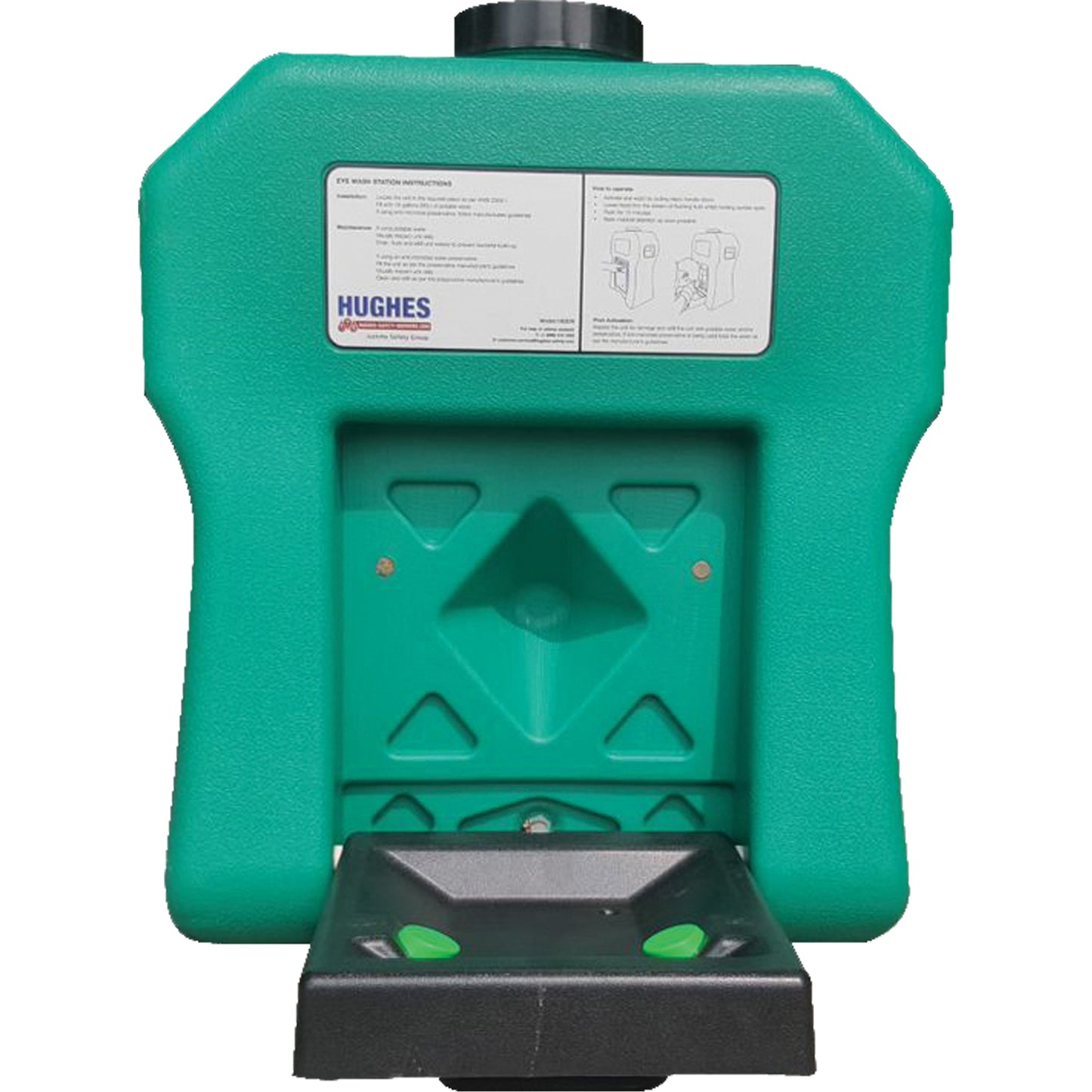 Hughes Portable Self-Contained Eyewash Station, Gravity-Fed, 16 gal. Capacity, Meets ANSI Z358.1