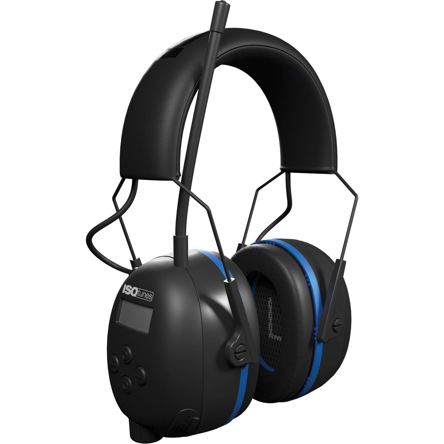 ISOtunes Black & Blue Air Defender AM/FM BT Earmuffs, Headband Style, 25 dB