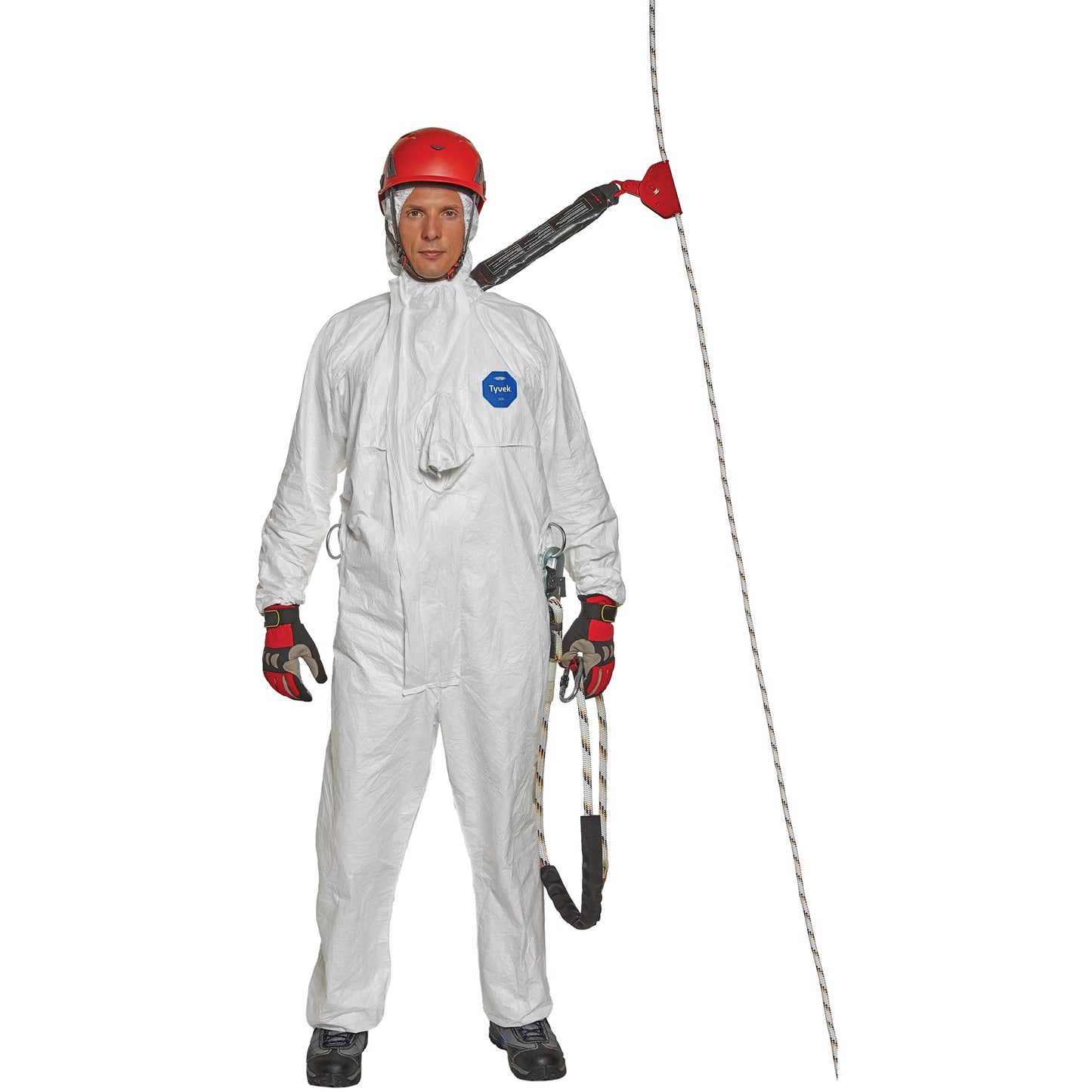 Dupont Personal Protection Harness-Compatible Disposable Coverall, 5X-Large, White, Tyvek® 500