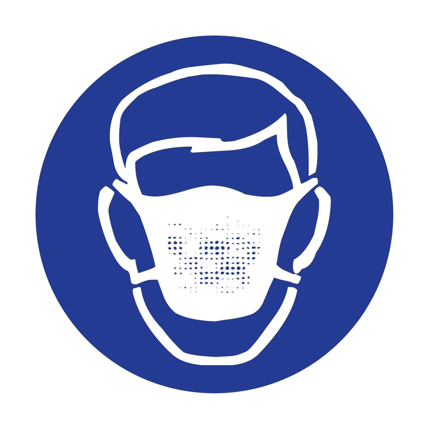 Brady Right to Know Pictogram Labels - Dust Mask, Vinyl, Sheet, 1" L x 1-1/8" W