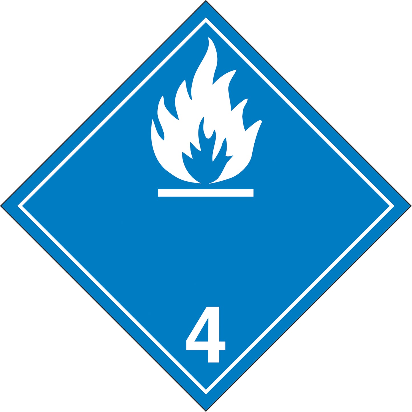 Incom Top Tape & Label Water Reactive Substances TDG Placard, Aluminum