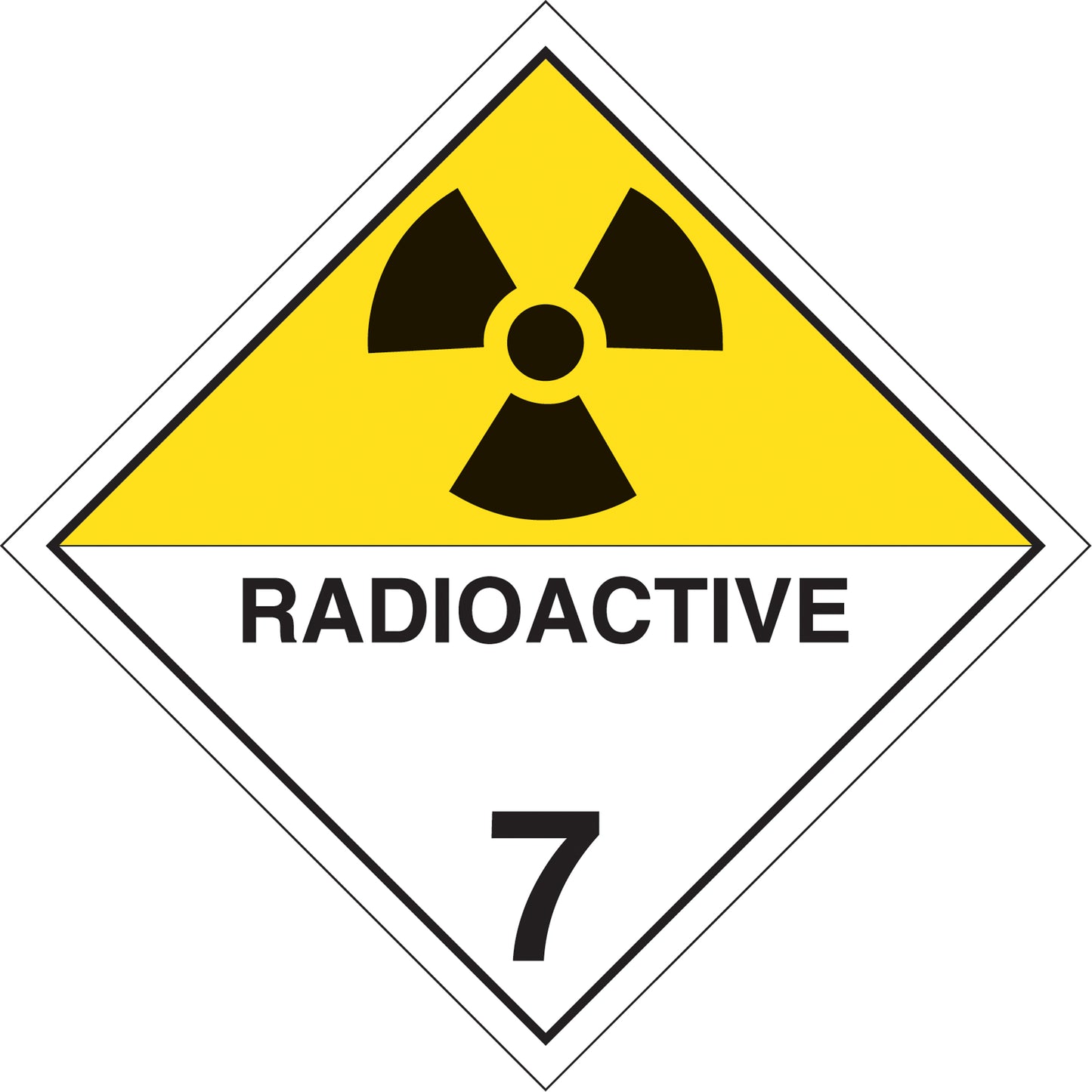 Incom Top Tape & Label Radioactive Materials TDG Placard, Aluminum