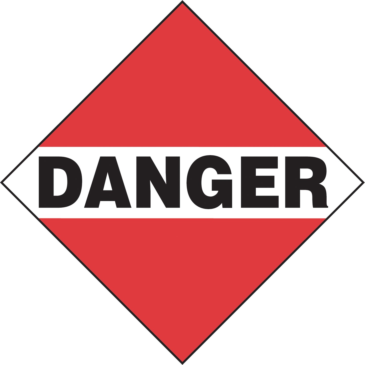Incom Top Tape & Label Danger Mixed Load TDG Placard, Tagboard