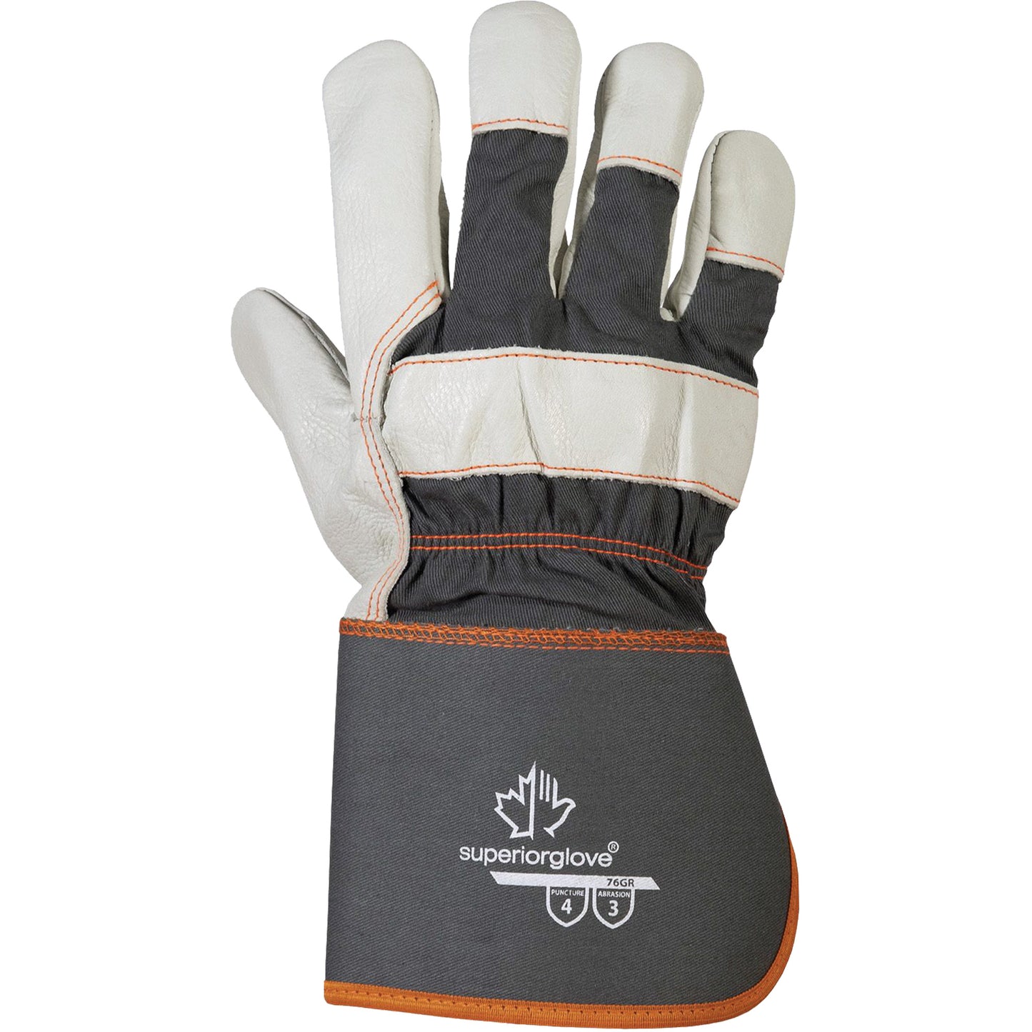 Superior Glove Works Ltd. Endura® Fitters Work Gloves, One Size, Grain Cowhide Palm, Cotton Inner Lining
