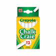 Crayola White Chalk, 12 Count (Case of 10)