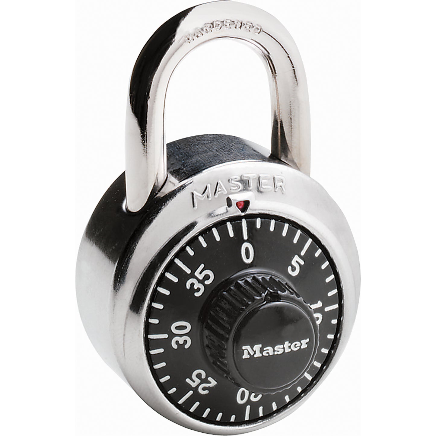 Master Lock Padlock, Combination, Hardened Steel, 1-7/8" Width