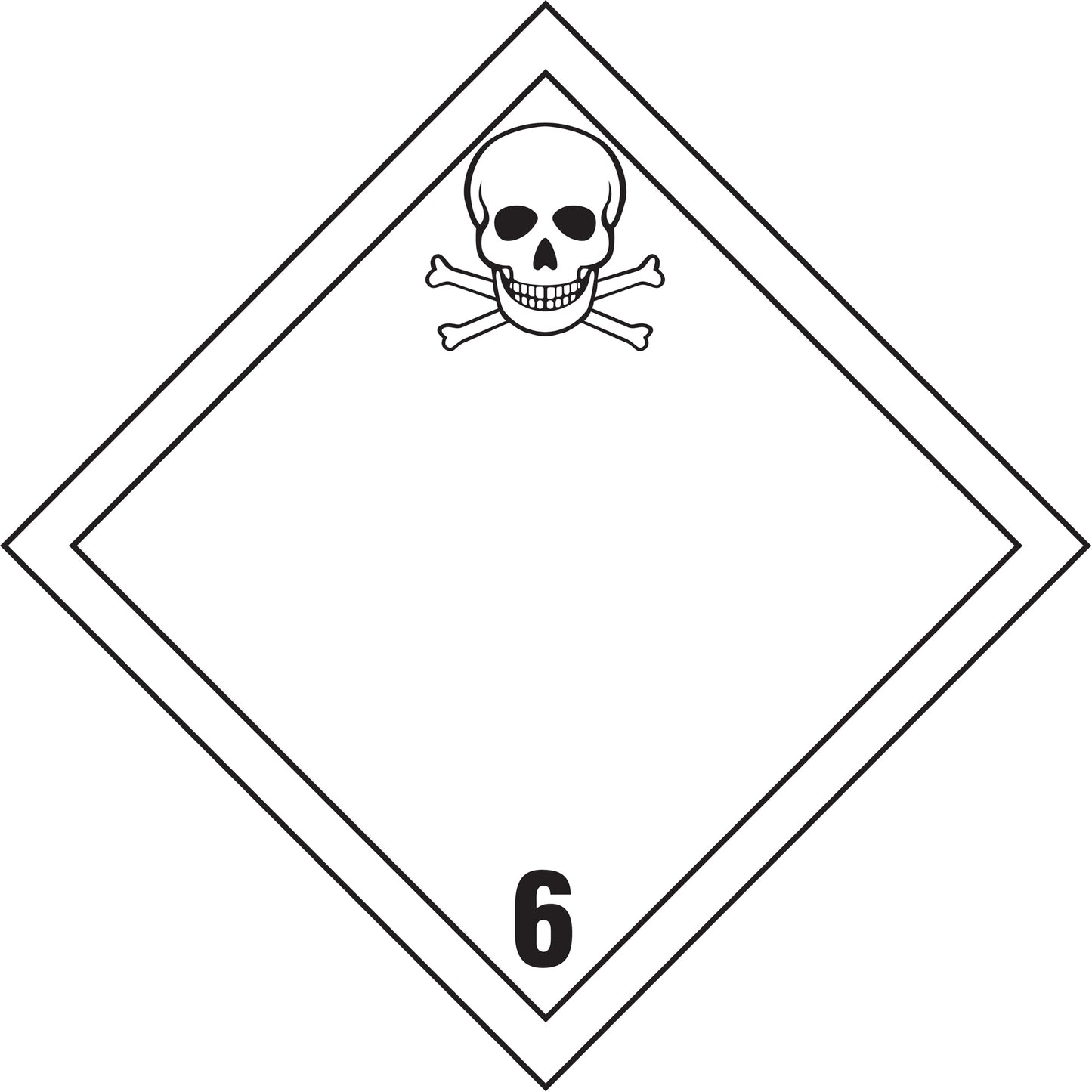 Brady Poisonous Materials TDG Placard, Adhesive Vinyl