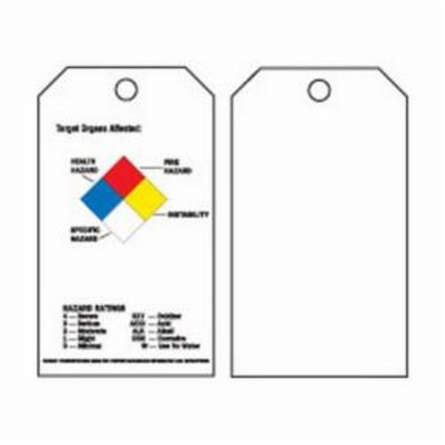 Brady Self-Laminating Right-To-Know Tags, Polyester, 3" W x 5-3/4" H, English