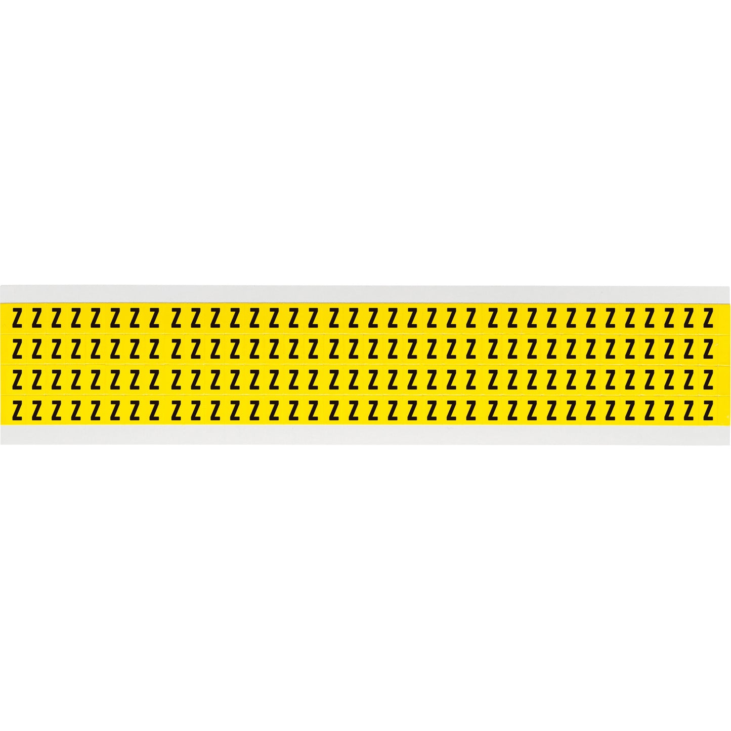 Brady Repositionable Individual Number & Letter Labels, Z, 1/4" H, Black on Yellow