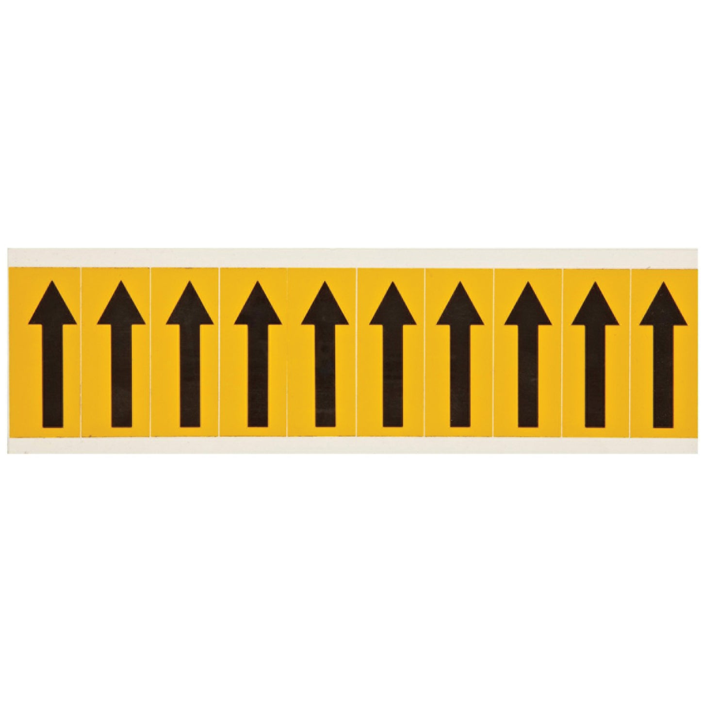 Brady Individual Number and Letter Labels, Arrow Symbol, 2" H, Black on Yellow
