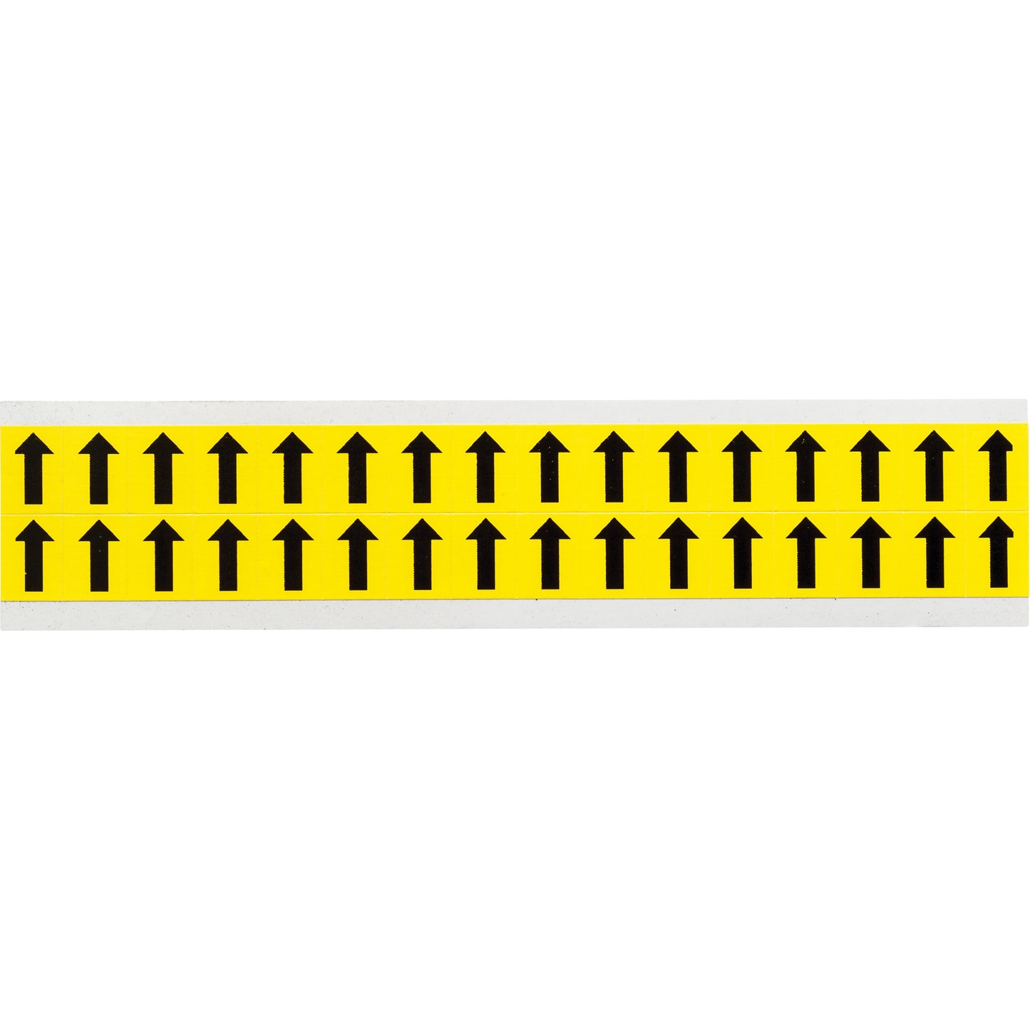 Brady Repositionable Individual Number and Letter Labels, Arrow Symbol, 5/8" H, Black on Yellow