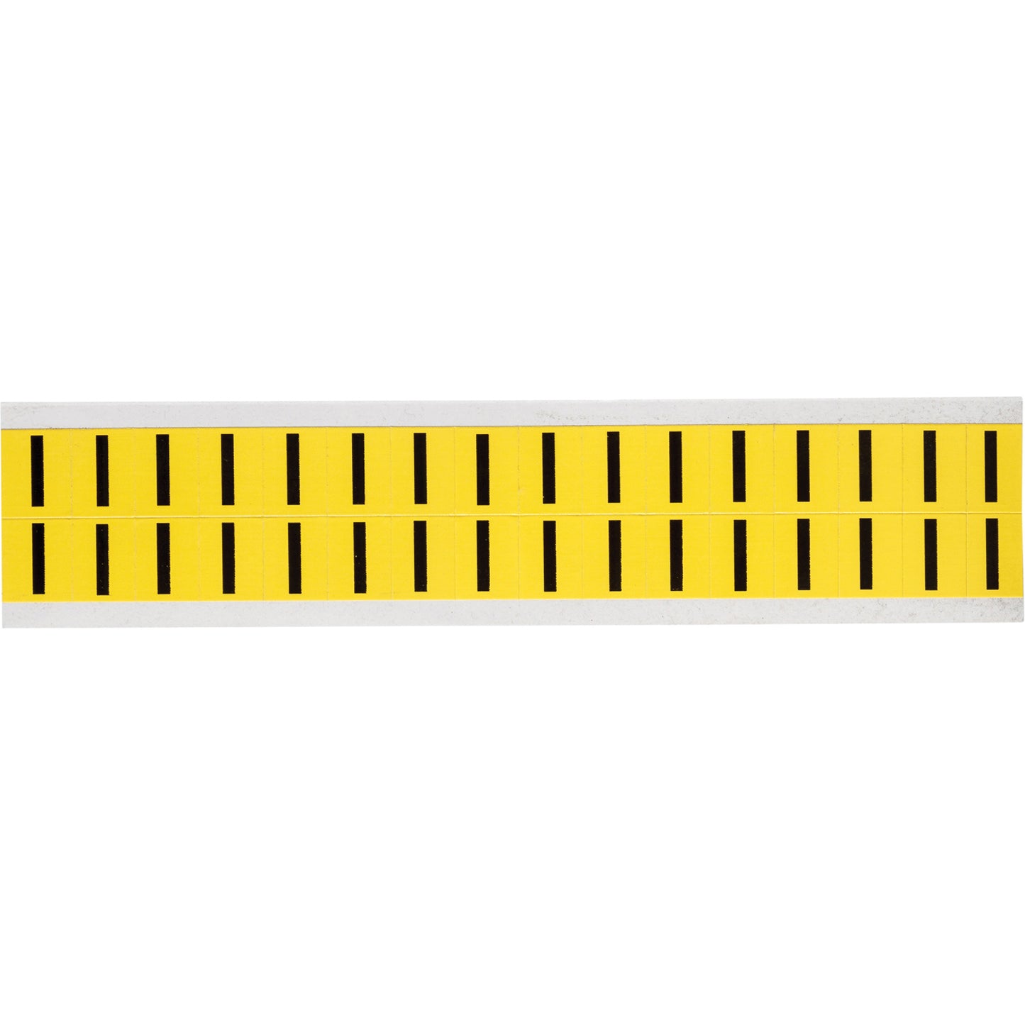 Brady Repositionable Individual Number and Letter Labels, I, 5/8" H, Black on Yellow