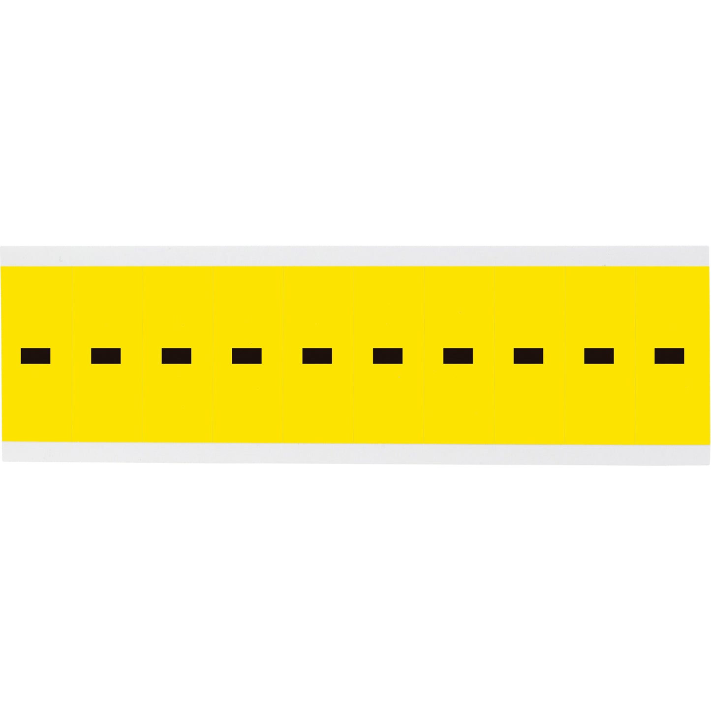 Brady Repositionable Individual Number & Letter Labels, Dash (-), 2" H, Black on Yellow