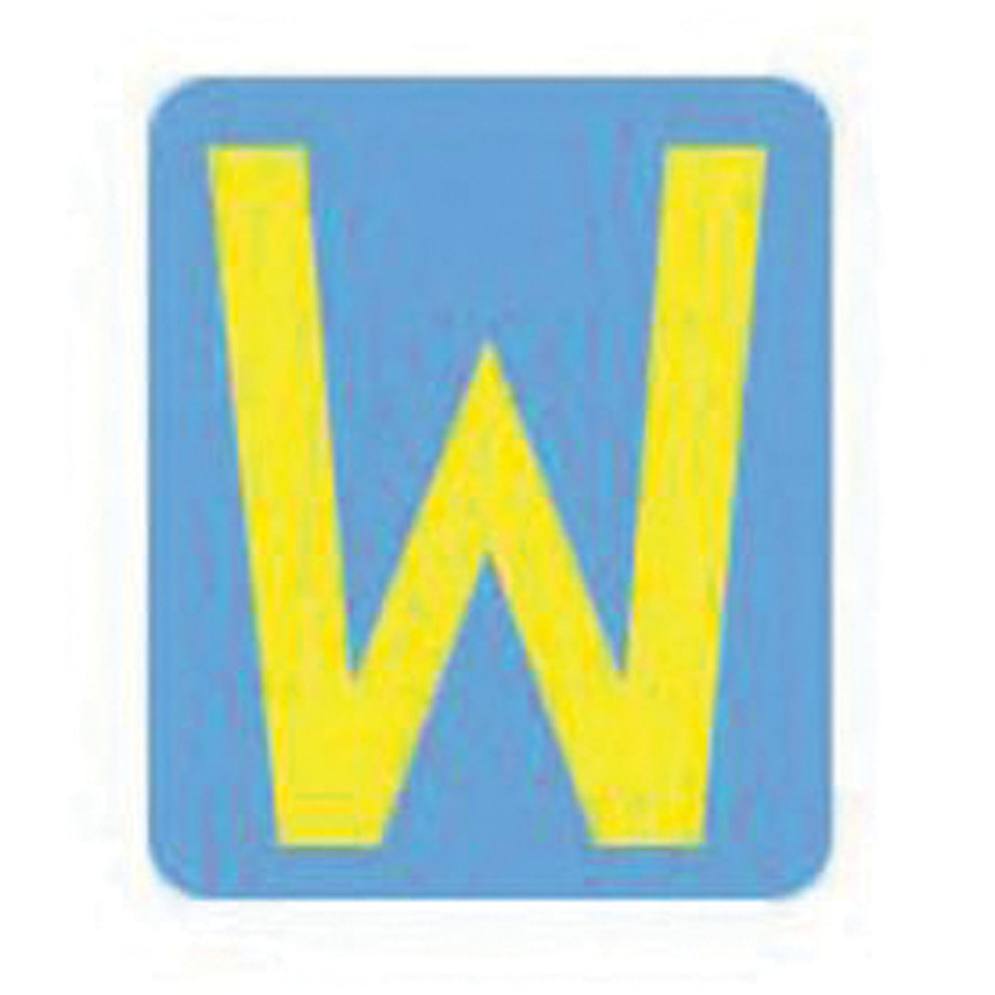 Brady Quick-Align® Individual Gothic Number & Letter Labels, W, 2" H, Yellow
