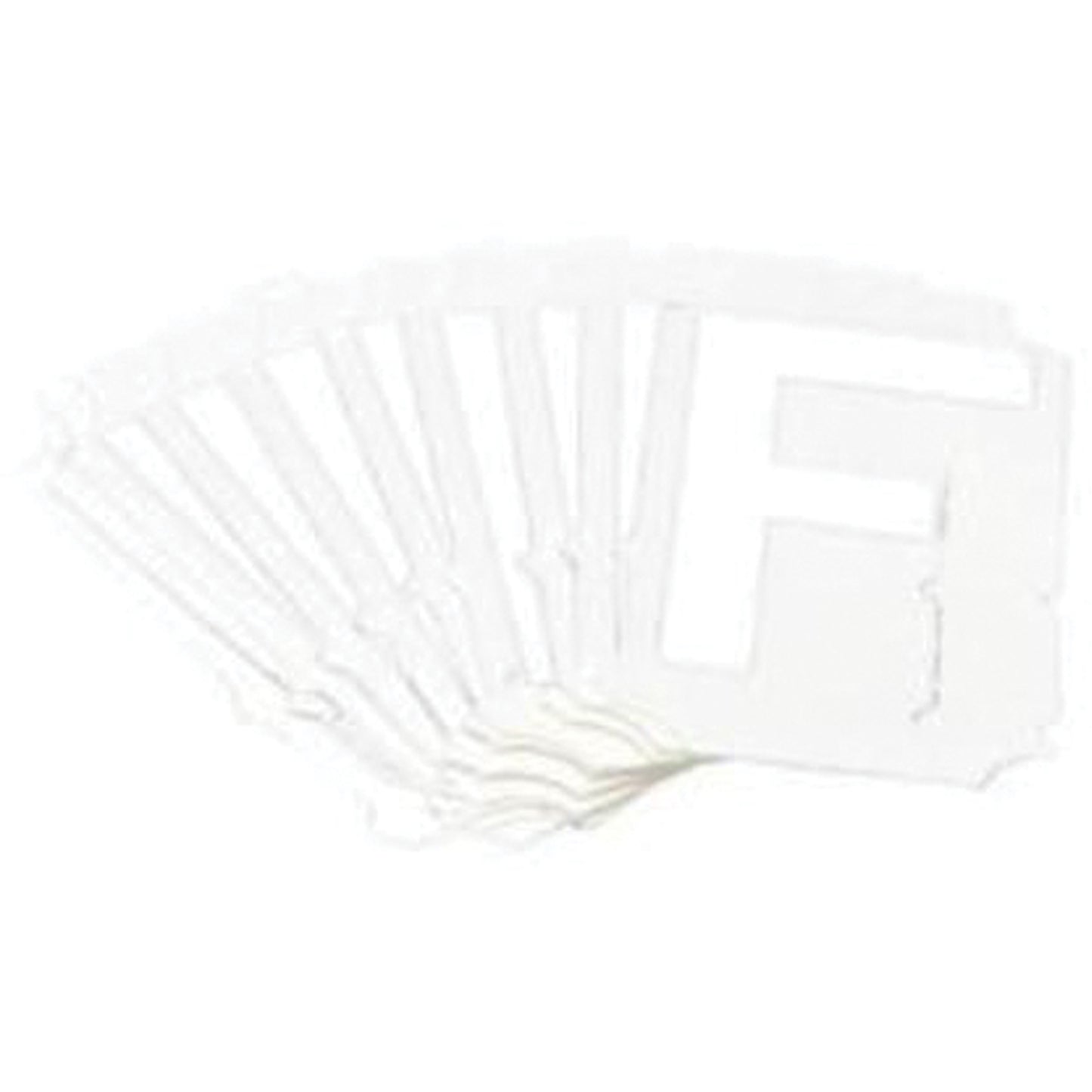 Brady Quick-Align® Individual Gothic Number and Letter Labels, F, 2" H, White