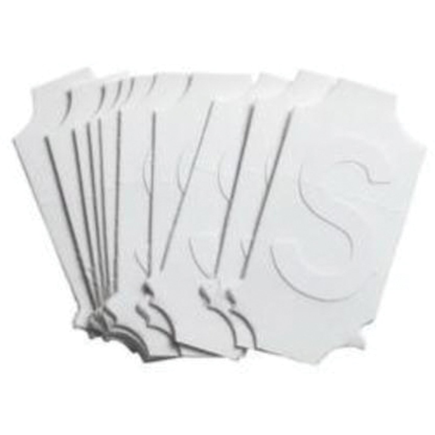 Brady Quick-Align® Individual Gothic Number & Letter Labels, S, 2" H, White