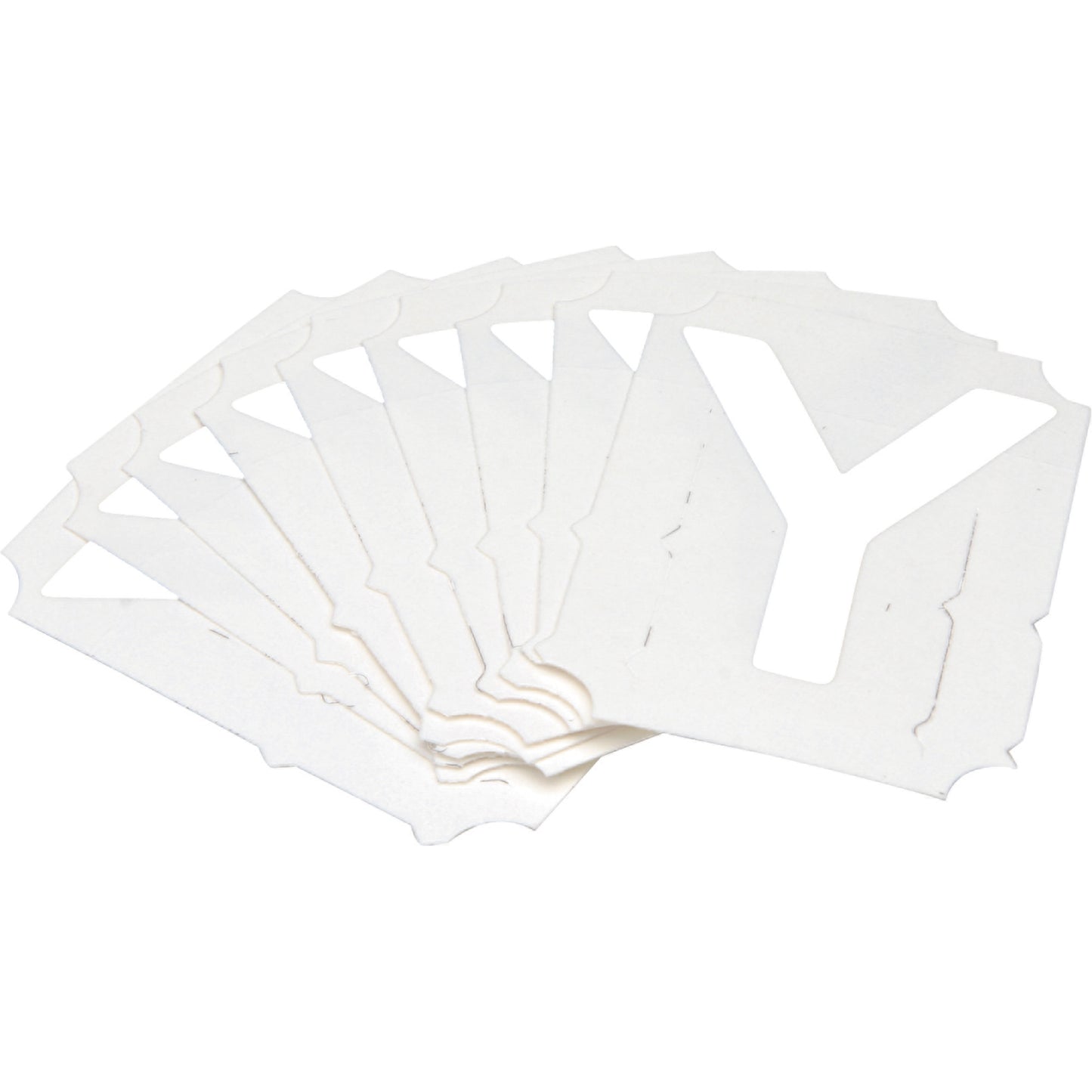 Brady Quick-Align® Individual Gothic Number & Letter Labels, Y, 2" H, White