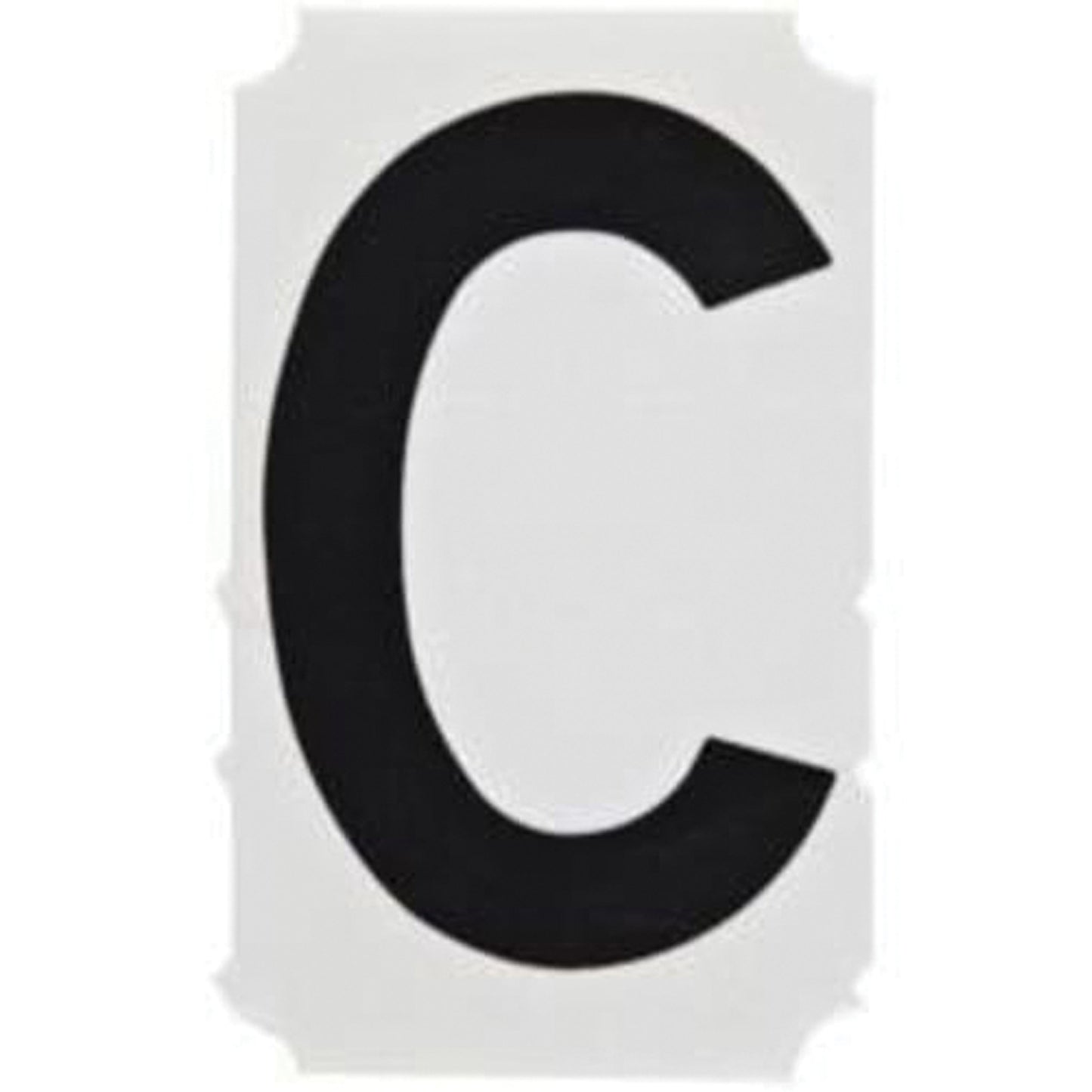 Brady Quick-Align® Individual Gothic Number and Letter Labels, C, 3" H, Black