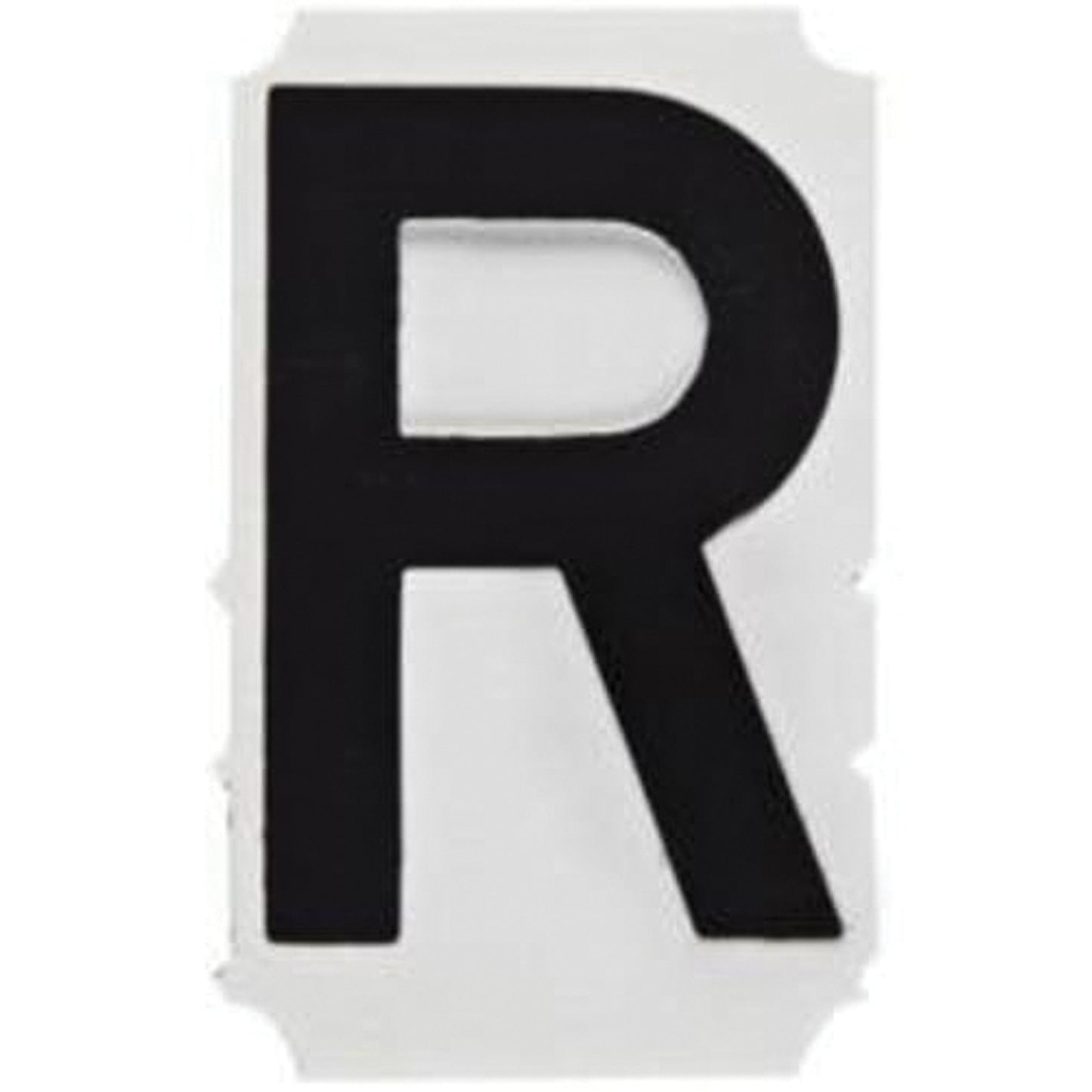 Brady Quick-Align® Individual Gothic Number & Letter Labels, R, 3" H, Black